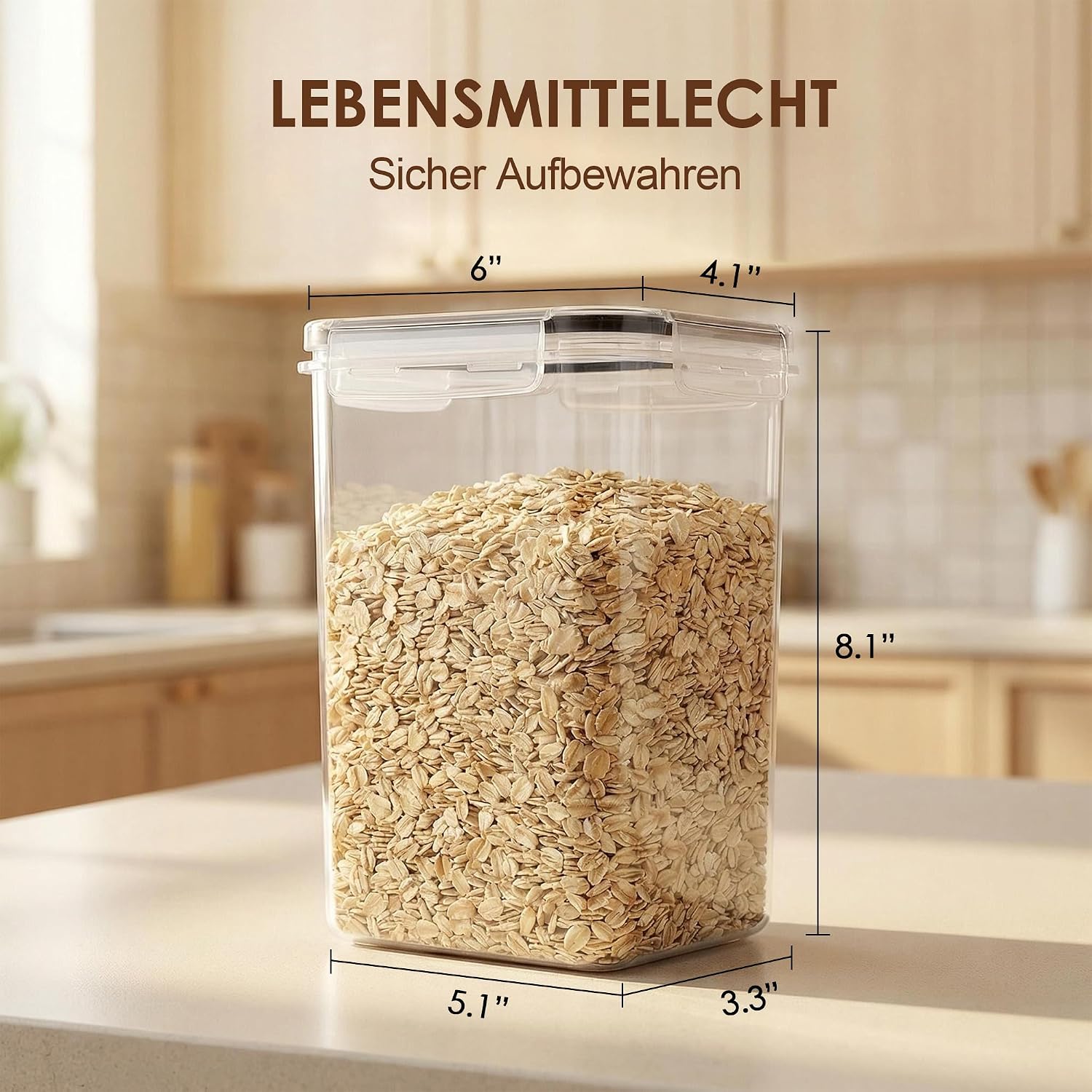 Detalle 2 de Vtopmart 2L Vorratsdosen Set 9er Pack 🥣