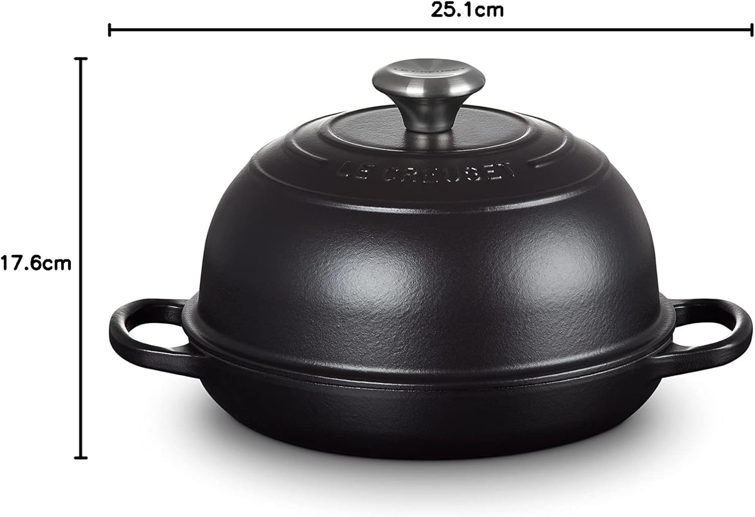 Thumbnail 6 de Le Creuset Signature Gusseisen Brot Bräter, 24 cm – Matt Schwarz