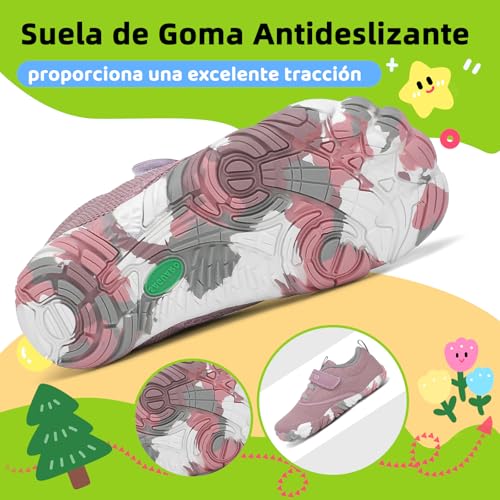 Detalle de SAGUARO Barefoot Niños - Zapatillas de Trail Minimalistas para Niños (Malva Morado, 31 EU)