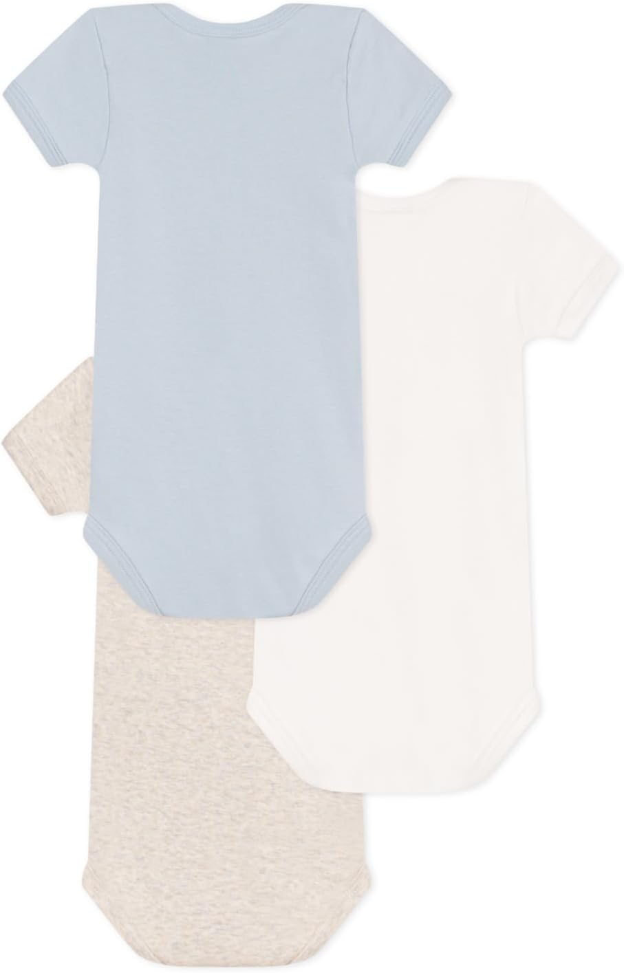 Thumbnail 1 de Lot de 3 bodies Petit Bateau à manches courtes pour bébé mixte