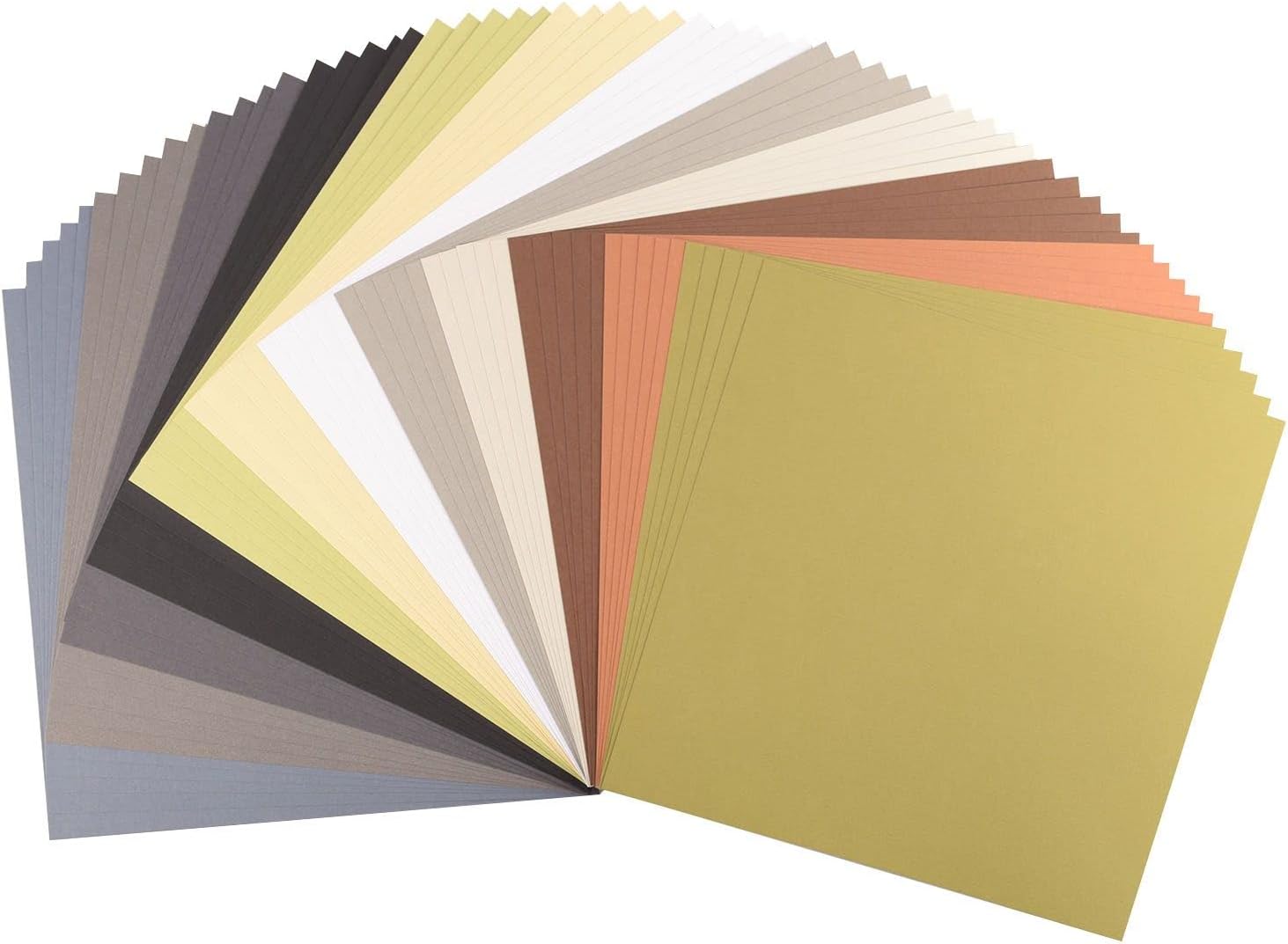Detalle de Florence Papier Cartonné Lisse 30,5 x 30,5 cm – Earth Tones, 216 g/m², 14 x 5 feuilles
