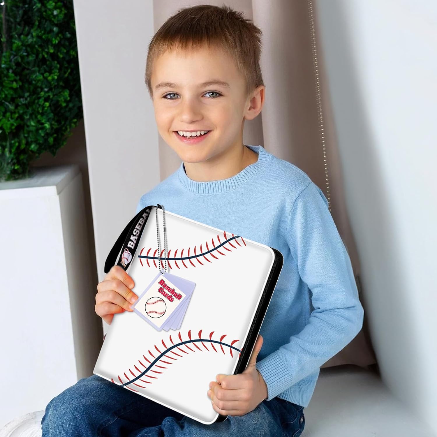 Thumbnail 5 de Mlikero Baseball Card Binder 720-Pocket (PU Leather Exterior) with Display Design and Wristband