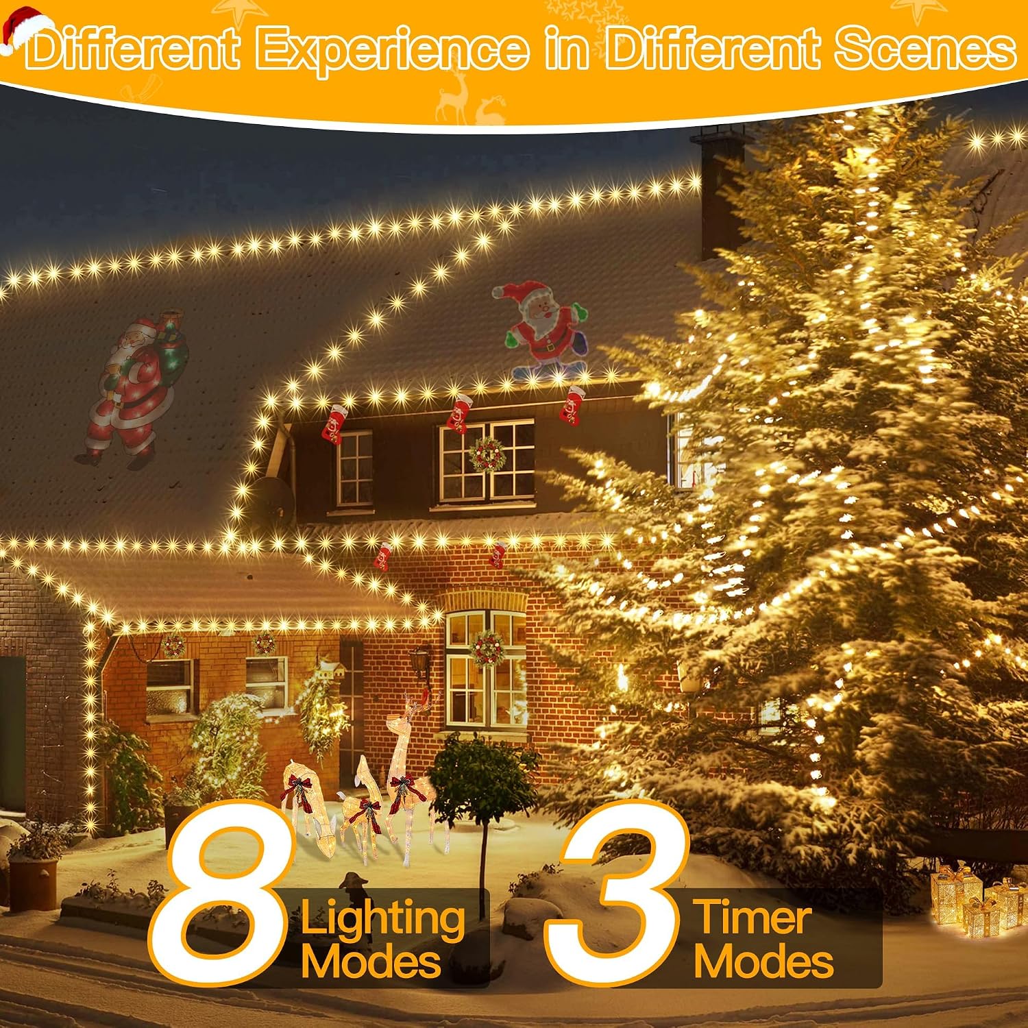 Thumbnail 4 de Ollny HG-29V1016C Christmas Lights, 1,000 Warm White LEDs, 328 ft, IP67