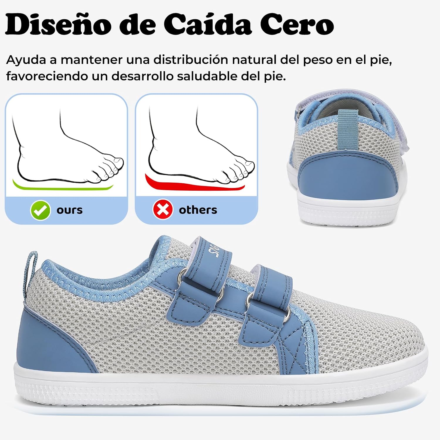 Thumbnail 2 de SAGUARO Zapatillas Barefoot Niños Zero‑Drop Gr.25-35