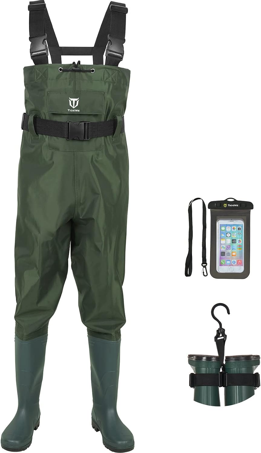 Detalle de TIDEWE Bootfoot Chest Wader 2-Ply Nylon/PVC Waterproof Fishing Gear