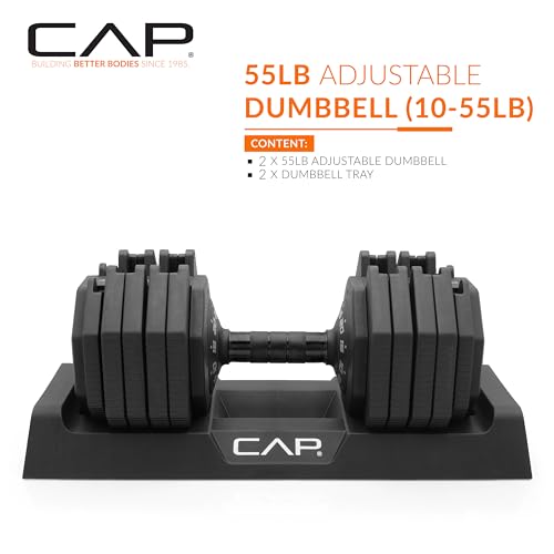 Detalle 2 de CAP ADJUSTABELL Adjustable Dumbbell Set — Premium 55 lb Pair with Quick Select System