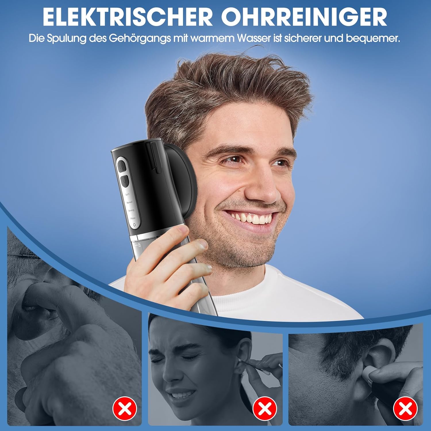 Thumbnail 5 de Ohrenschmalz Entferner Elektrischer Ohrenreiniger 6 Düsen