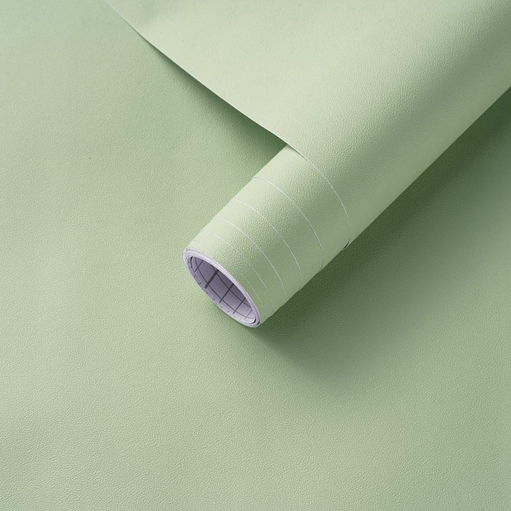 Detalle de Arthome Matte Green Contact Paper: Peel-and-Stick Vinyl for Counters, Cabinets and Walls (43.5 x 1000 cm)