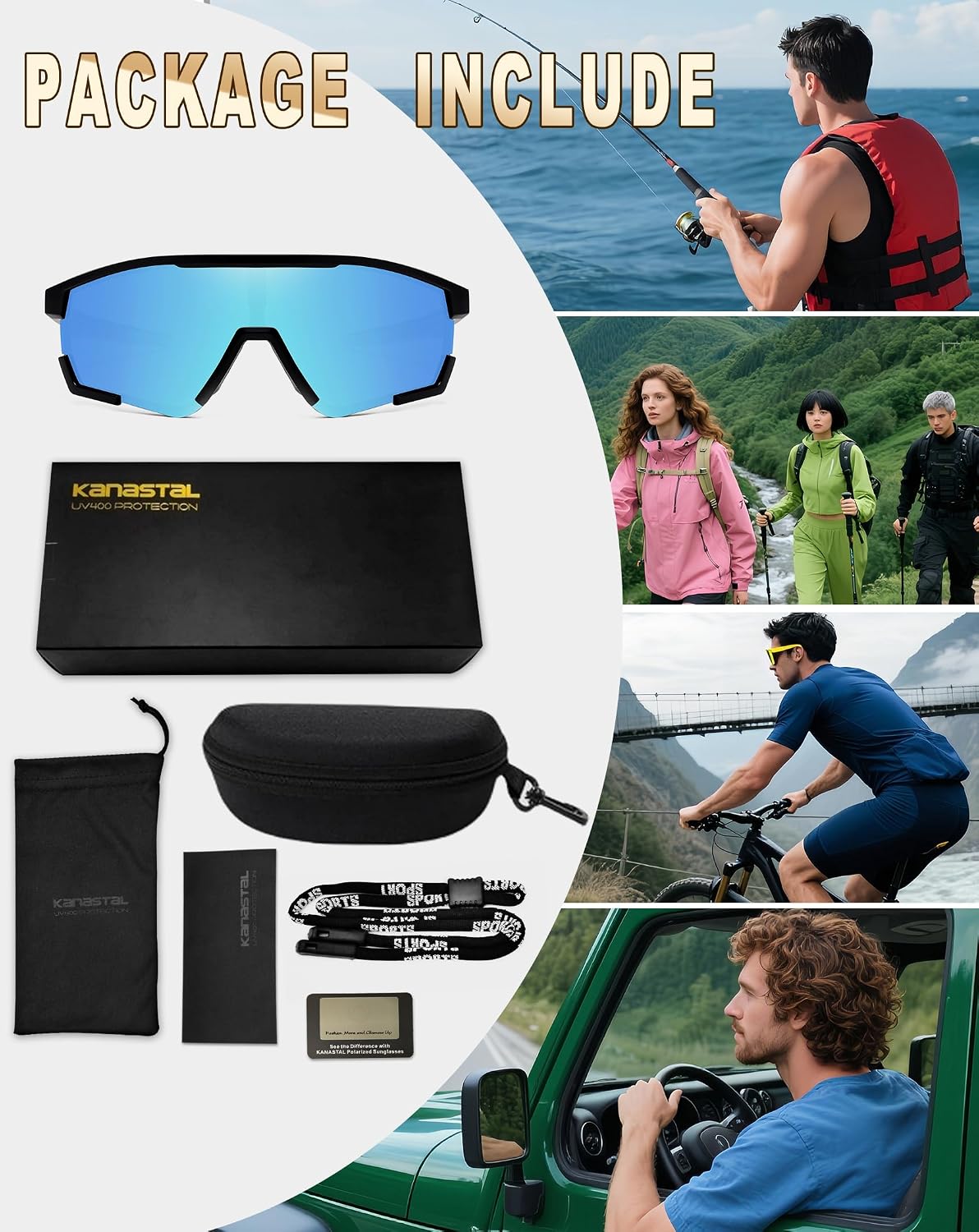 Thumbnail 5 de KANASTAL Gafas de Ciclismo TR90 Ultraligeras