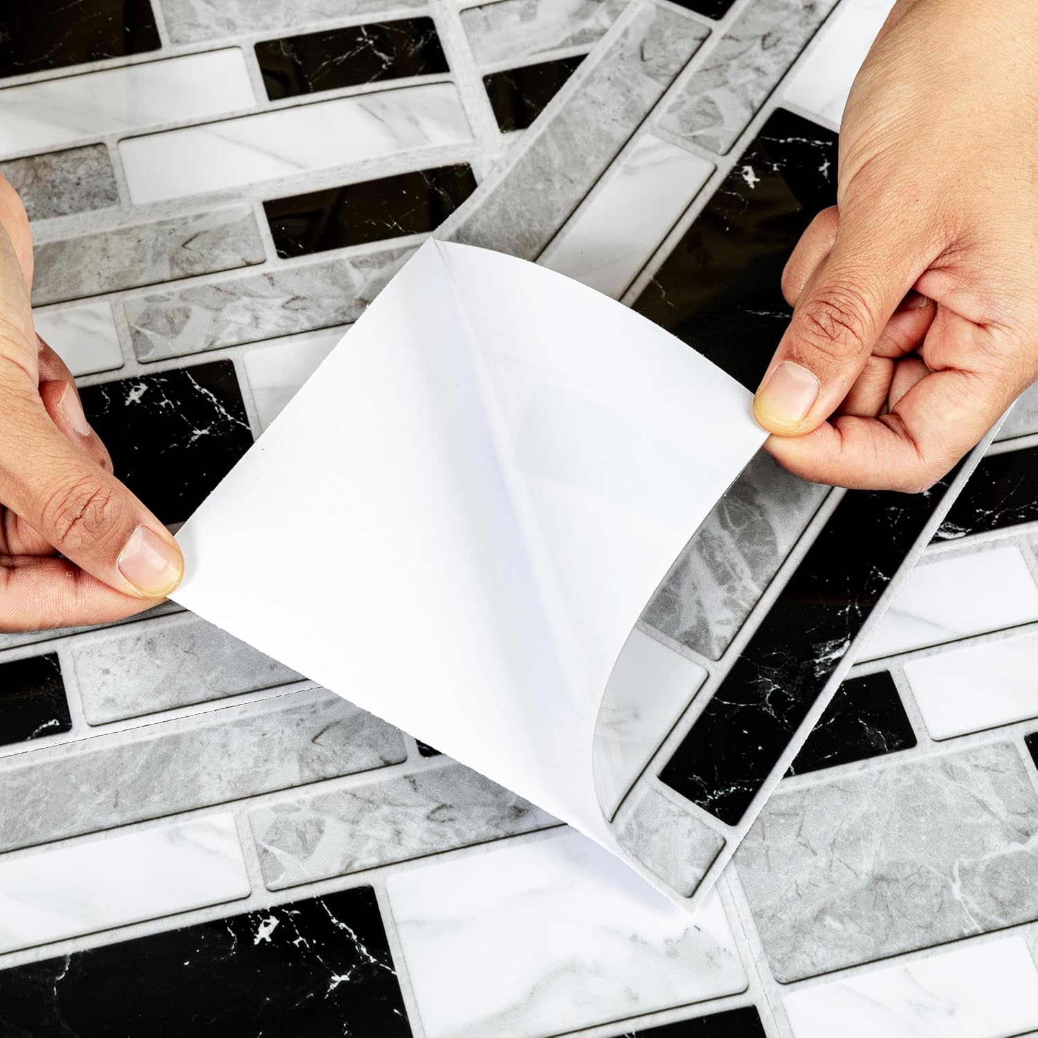 Thumbnail 1 de Decoroom Azulejos Autoadhesivos Blanco y Negro 🏠