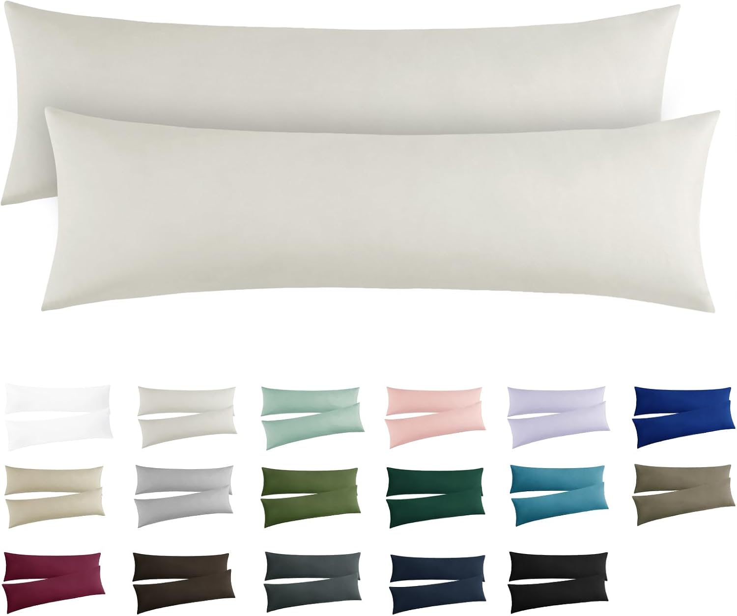 Detalle de RUIKASI Kissenbezug 40×145 cm Beige 2er-Set
