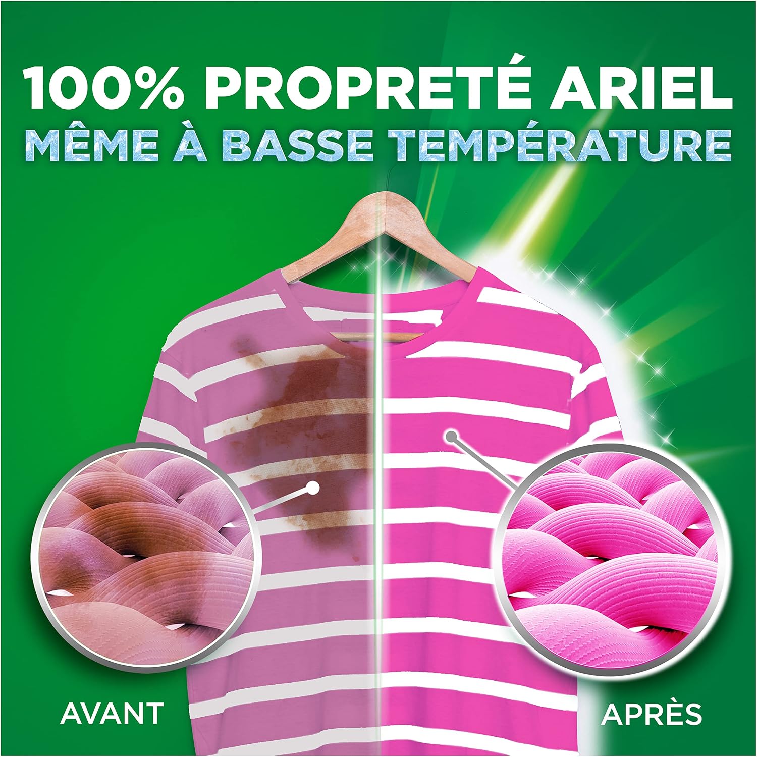 Detalle de Ariel All-in-1 PODS Lessive en capsules liquide Fraîcheur + touche de couleur aloe vera (92 lavages)
