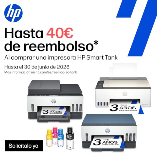 Detalle de HP Impresora Multifunción Tinta Smart Tank 5108: impresión eficientes con depósito recargable y tinta incluida
