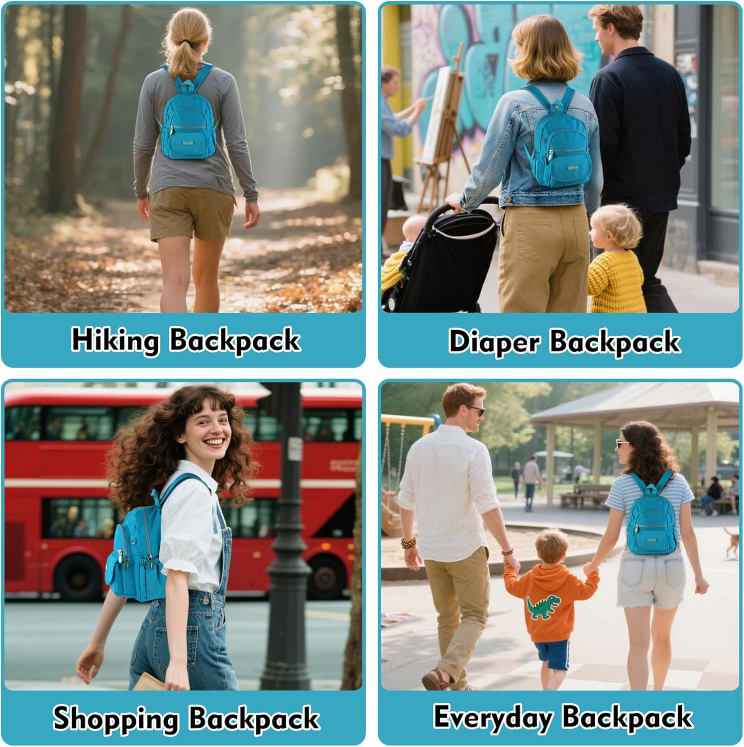 Detalle 2 de AOTIAN Mini Rucksack: Leichtgewichtiger Daypack 7 Liter für Mädchen und Damen