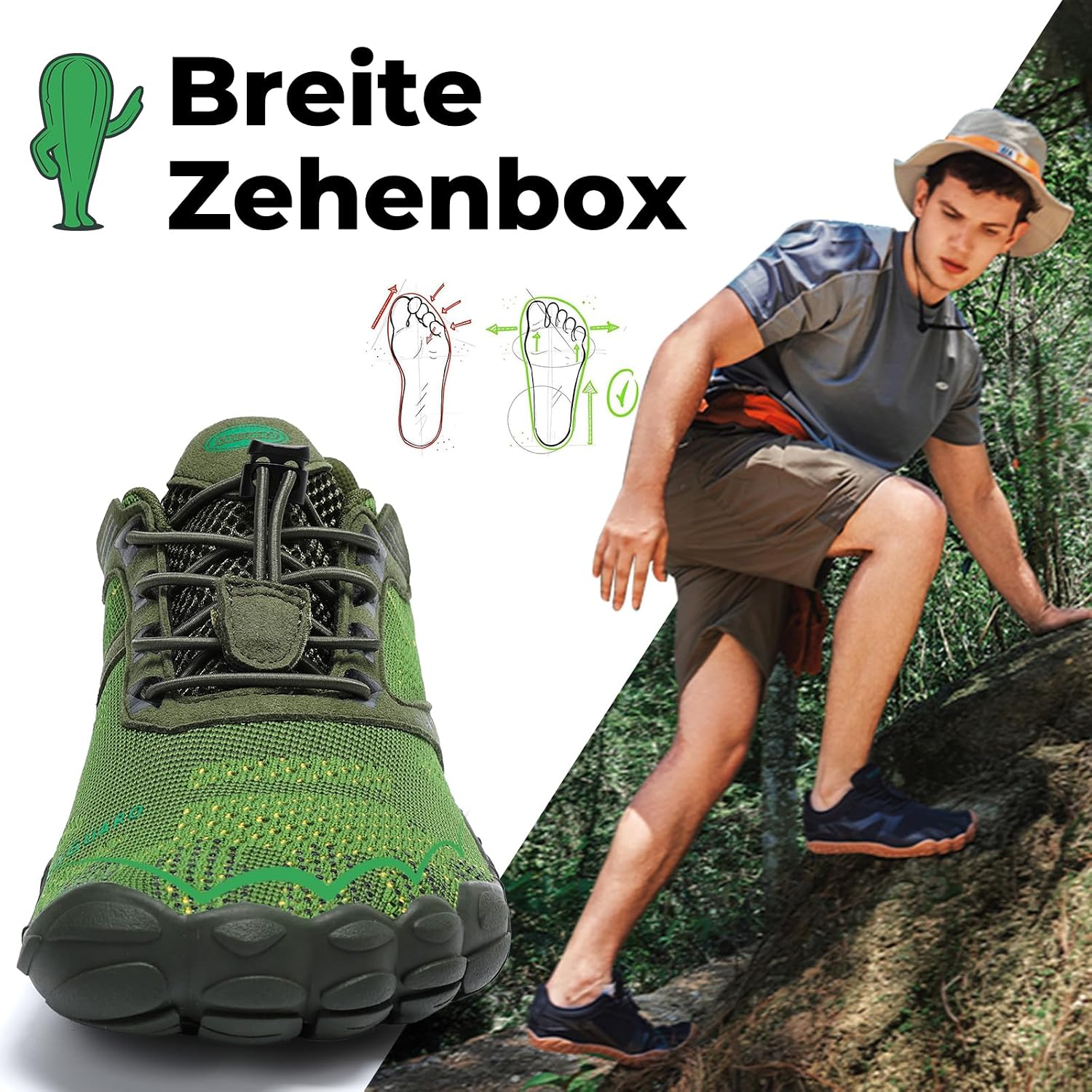 Thumbnail 2 de SAGUARO Unisex Barfußschuhe Outdoor – Zehenfreiheit, Zero-Drop und faltbar