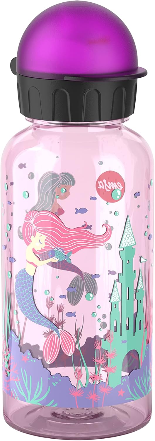 Detalle de Emsa N30516 Kids Tritan Trinkflasche 0,4 L – Mermaids, auslaufsicher, BPA-frei