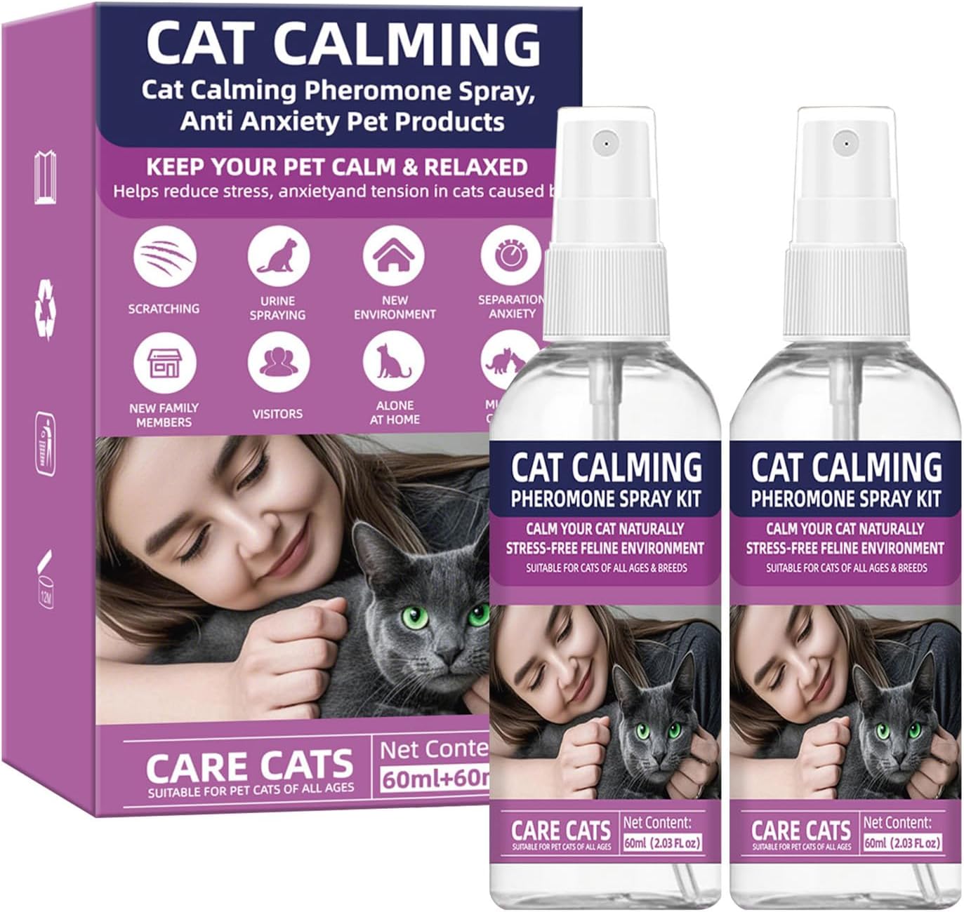 Detalle de RzqgLGn Cat Calming Pheromone Spray: A Practical Guide to Stress Relief for Cats and Kittens