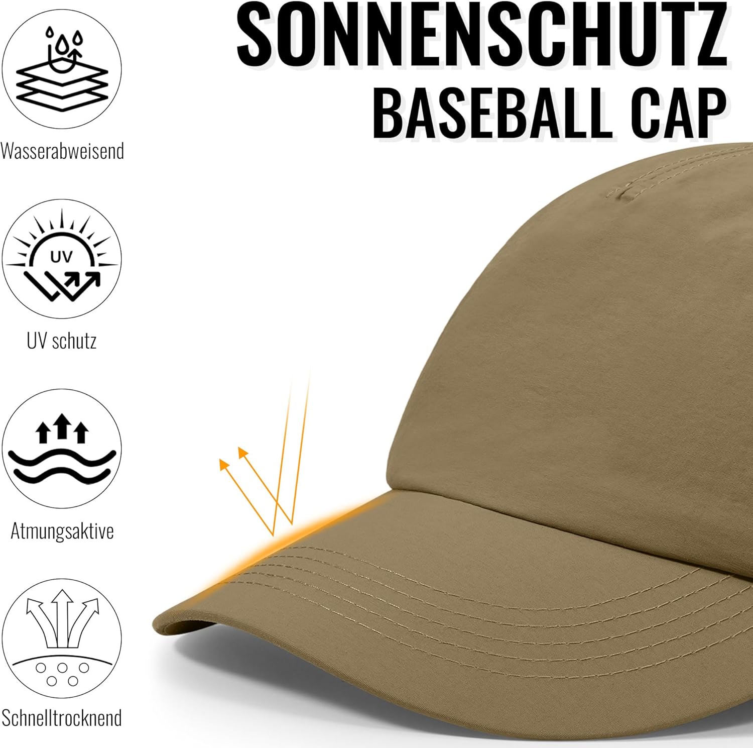 Thumbnail 3 de CLAPE Mesh Baseball Cap – atmungsaktive, schnell trocknende 5-Panel Kappe für Sommer, Outdoor und Sport