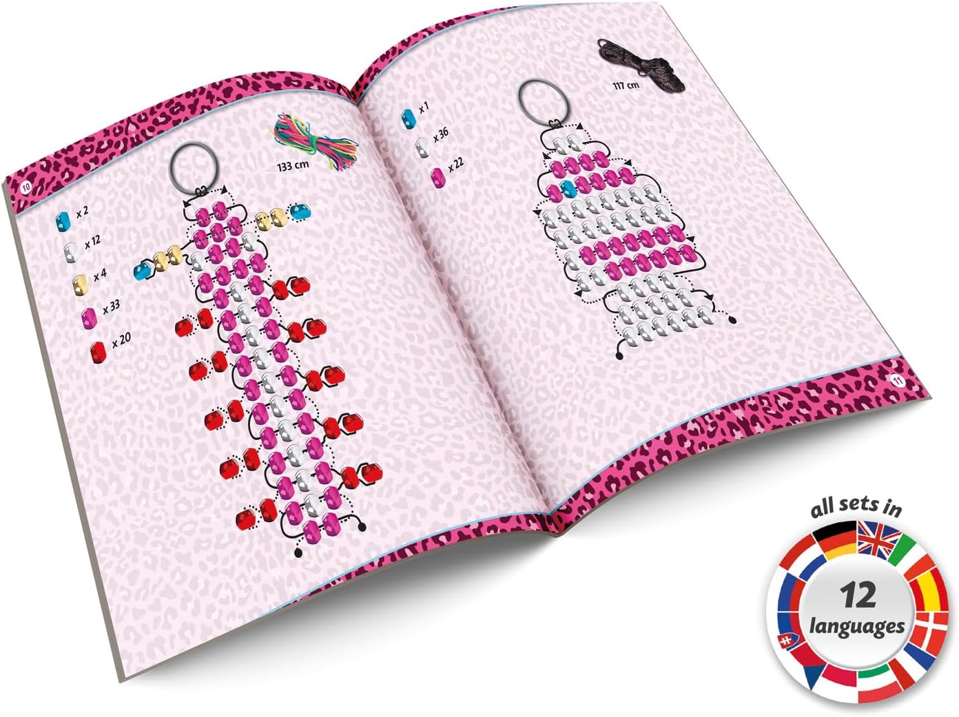 Thumbnail 3 de LENA 42690 Kit d'artisanat: 8 mascottes et 8 porte-clés avec 740 perles XXL