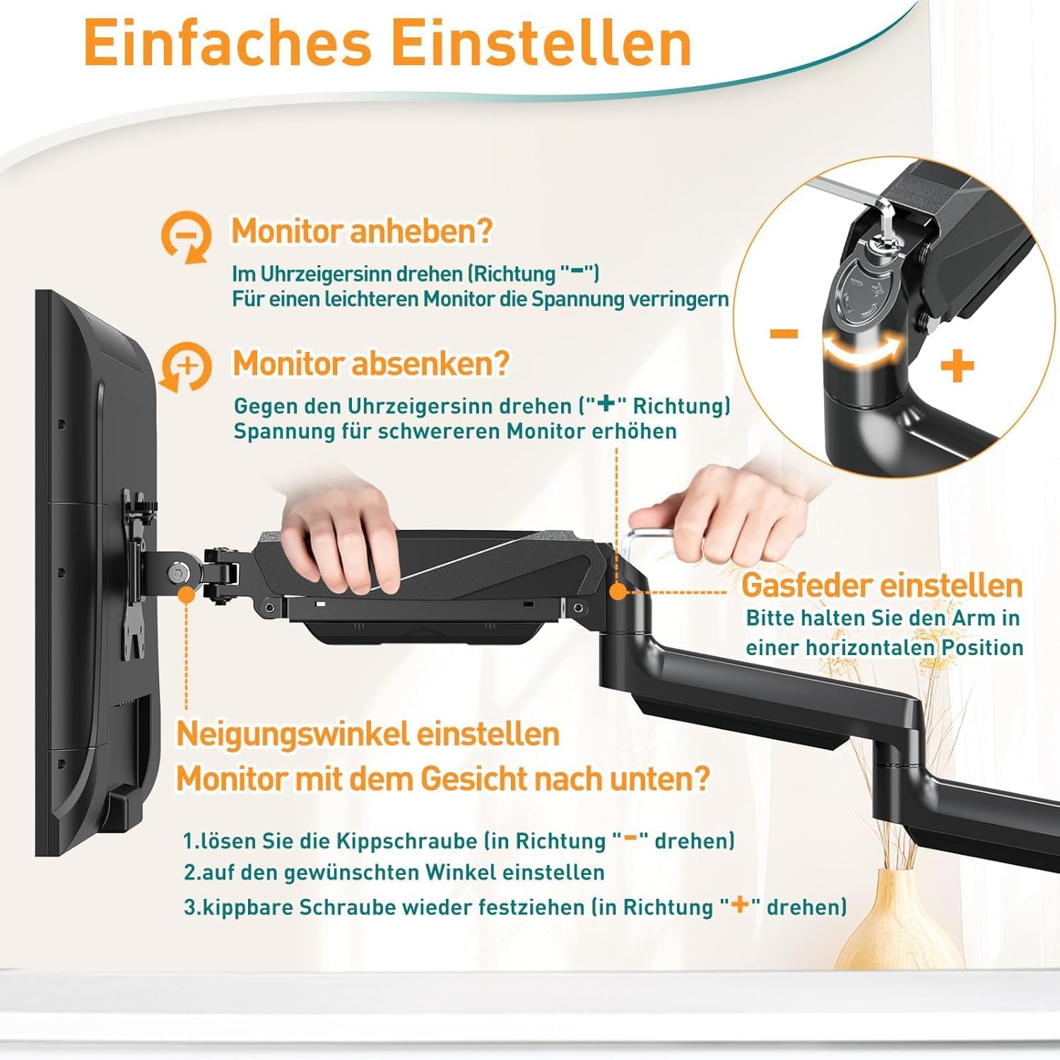 Thumbnail 4 de ELIVED Monitorhalterung 3 für 13-27 Zoll