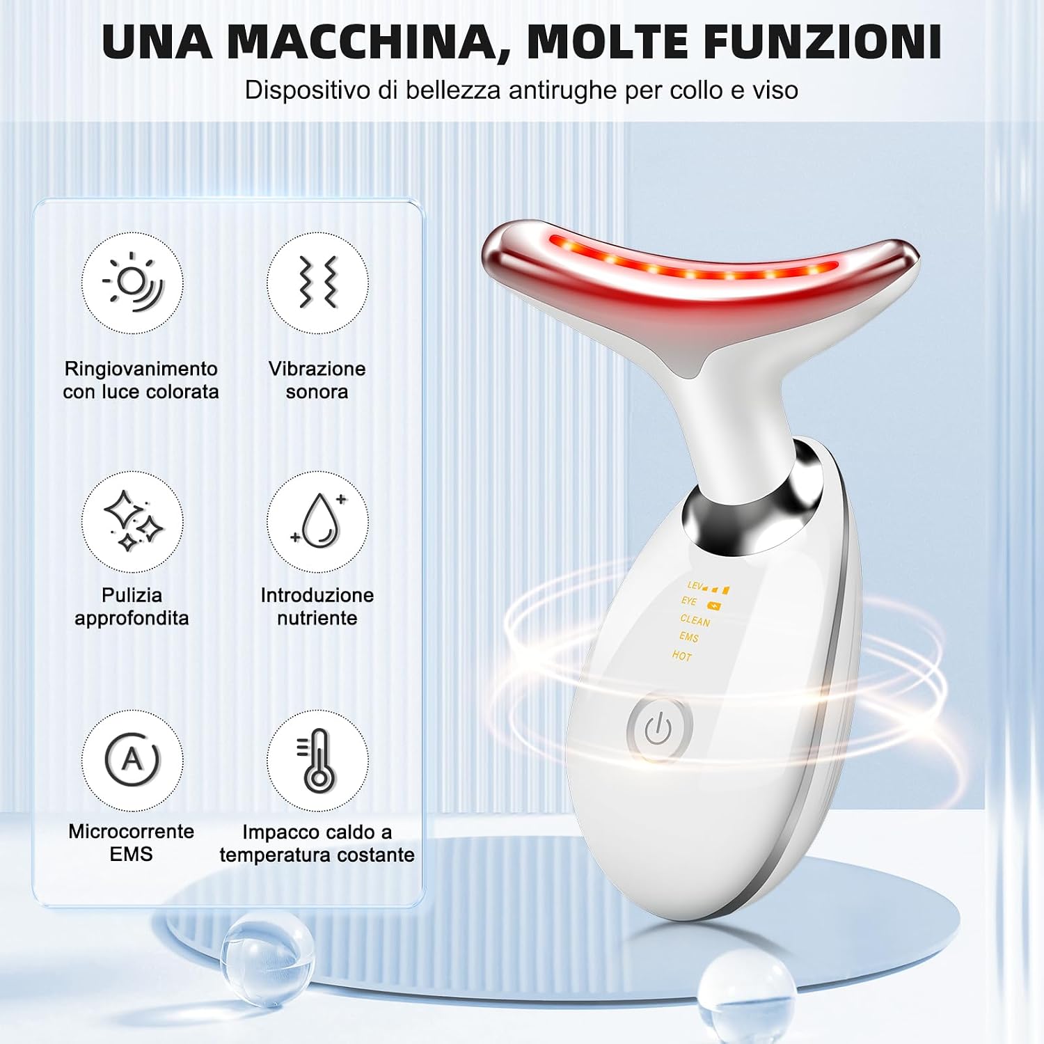 Detalle 2 de Face Massager LED EMS Sculptor 45°C