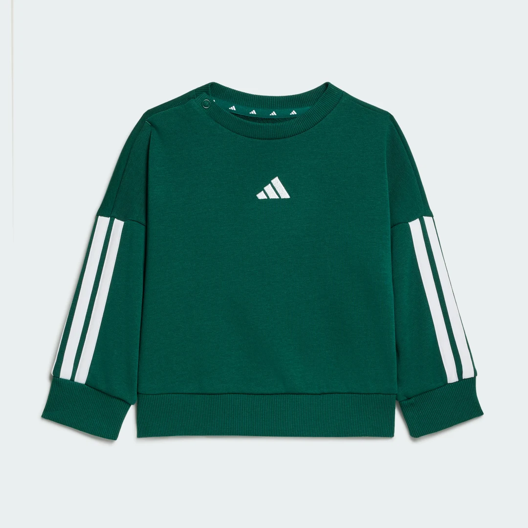 Detalle de Conjunto Essentials (Bebé) de Adidas: sudadera y pantalón en verde