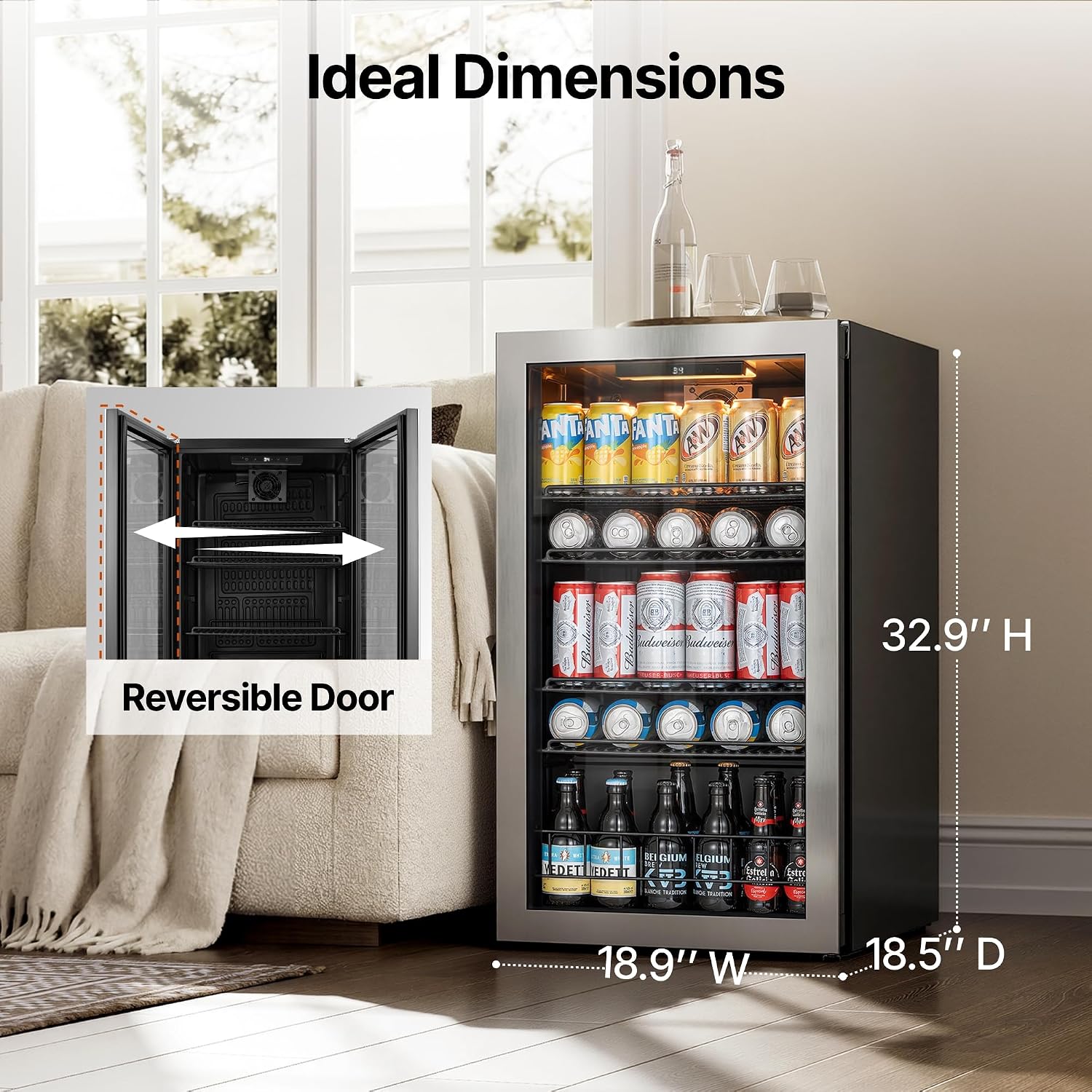 Detalle de Ca'Lefort Beverage Refrigerator, 3.35 cu. ft.