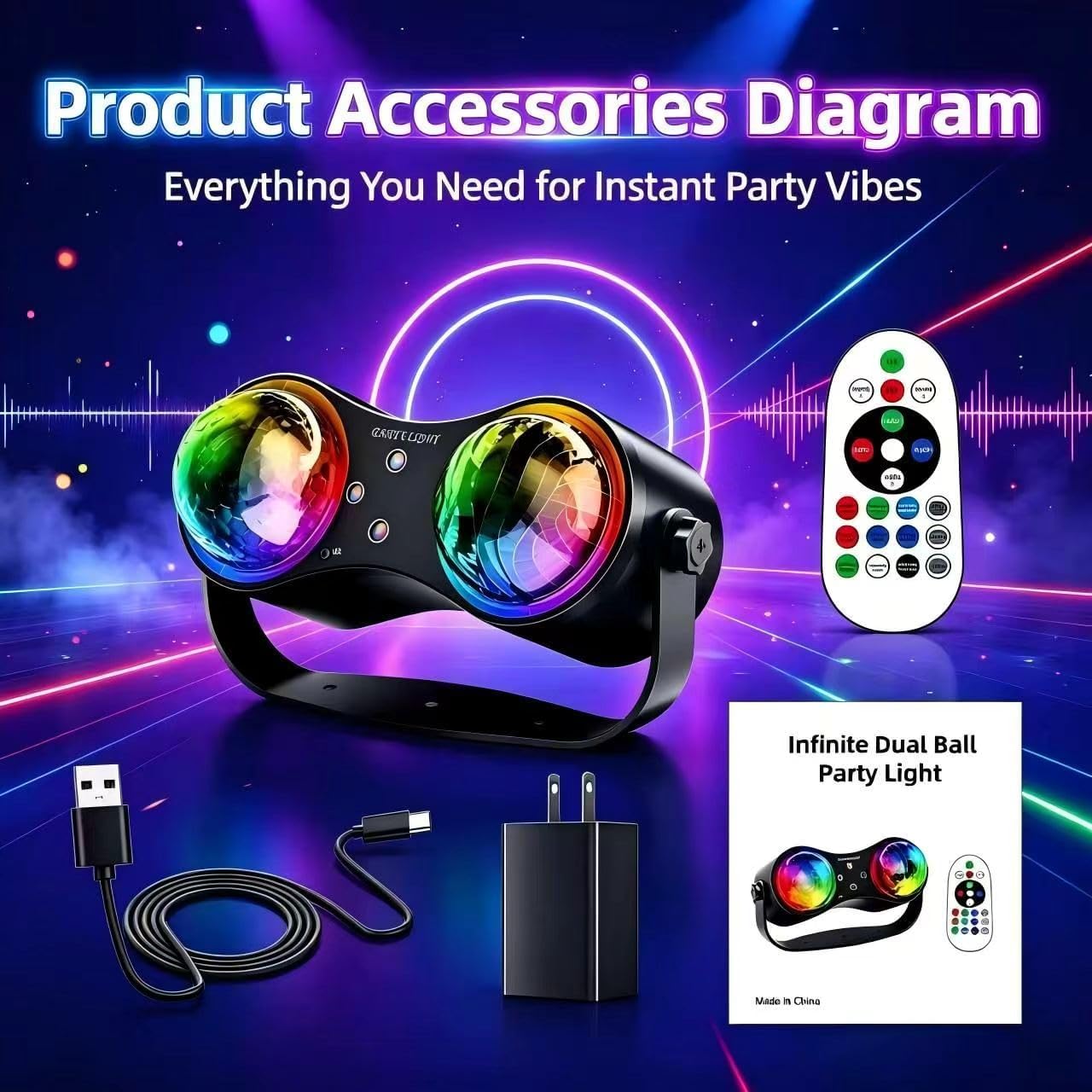 Thumbnail 6 de Mslitely EMS-77 Party Light with 24 LED Modes, Strobe and Ocean Star Projection