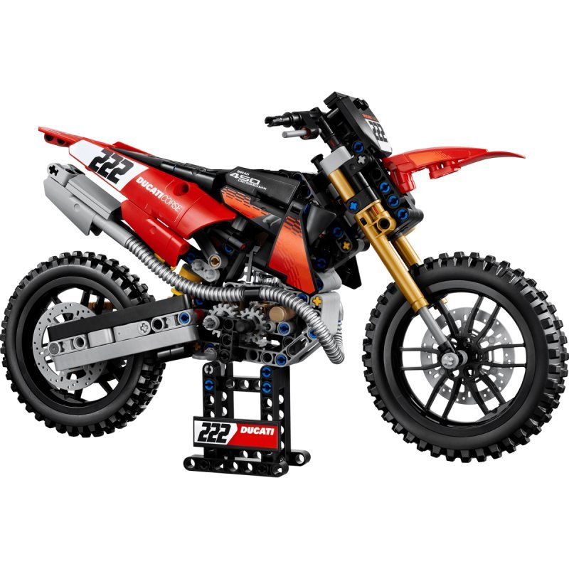 Detalle 2 de LEGO Technic Moto Ducati Desmo450 MX Factory 42238 – 457 piezas
