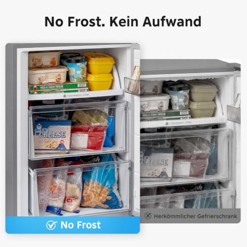 Detalle de Midea 338L Kühlschrank mit Gefrierfach, 185 cm – Dual Inverter System, No Frost