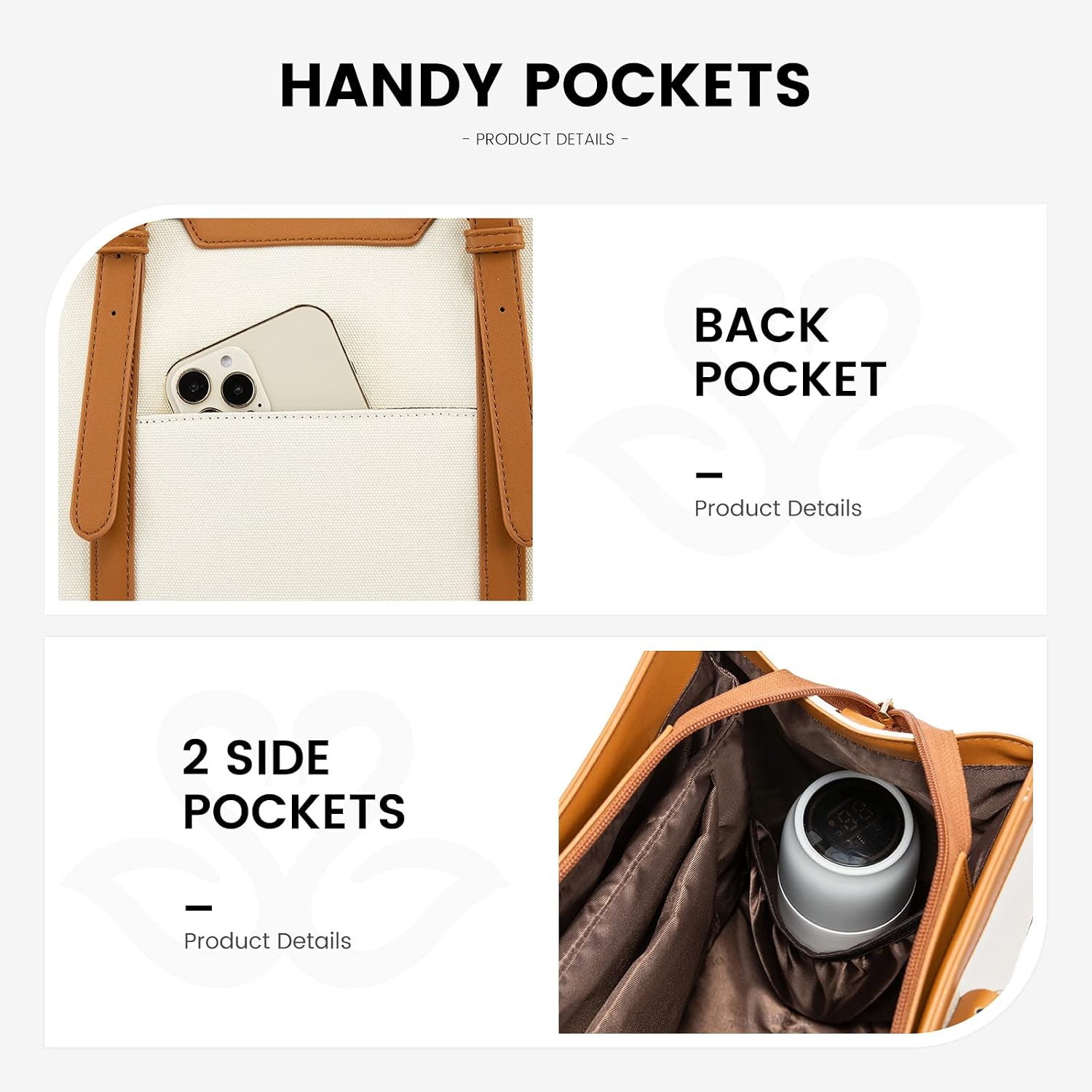 Thumbnail 4 de LOVEVOOK Laptop Tote Bag 15.6 inch Beige