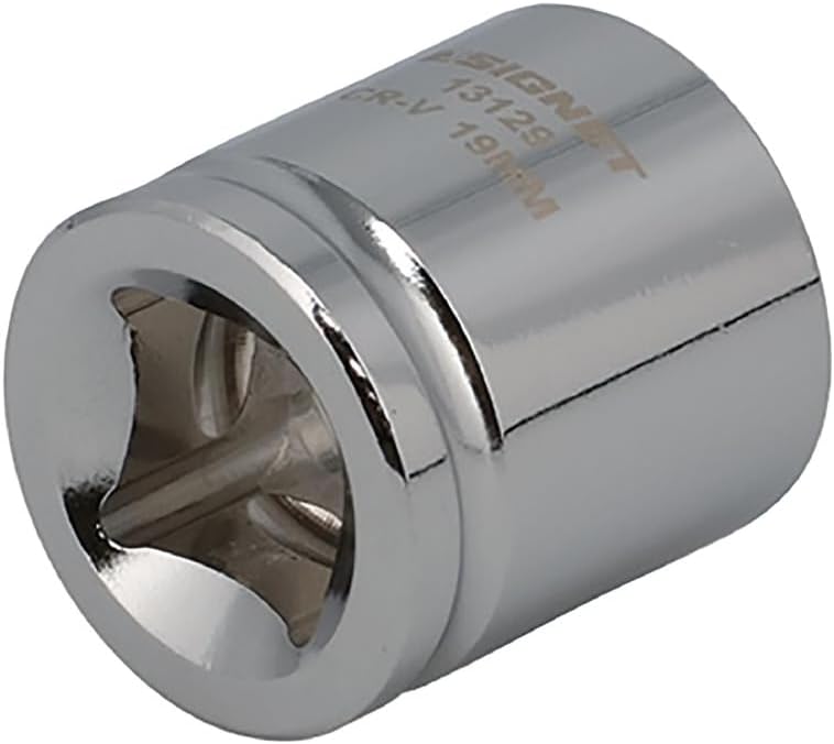 Detalle de SIGNET 13129 1/2DR 19mm 六角ショートソケット 全長28mm・クロムバナジウム鋼