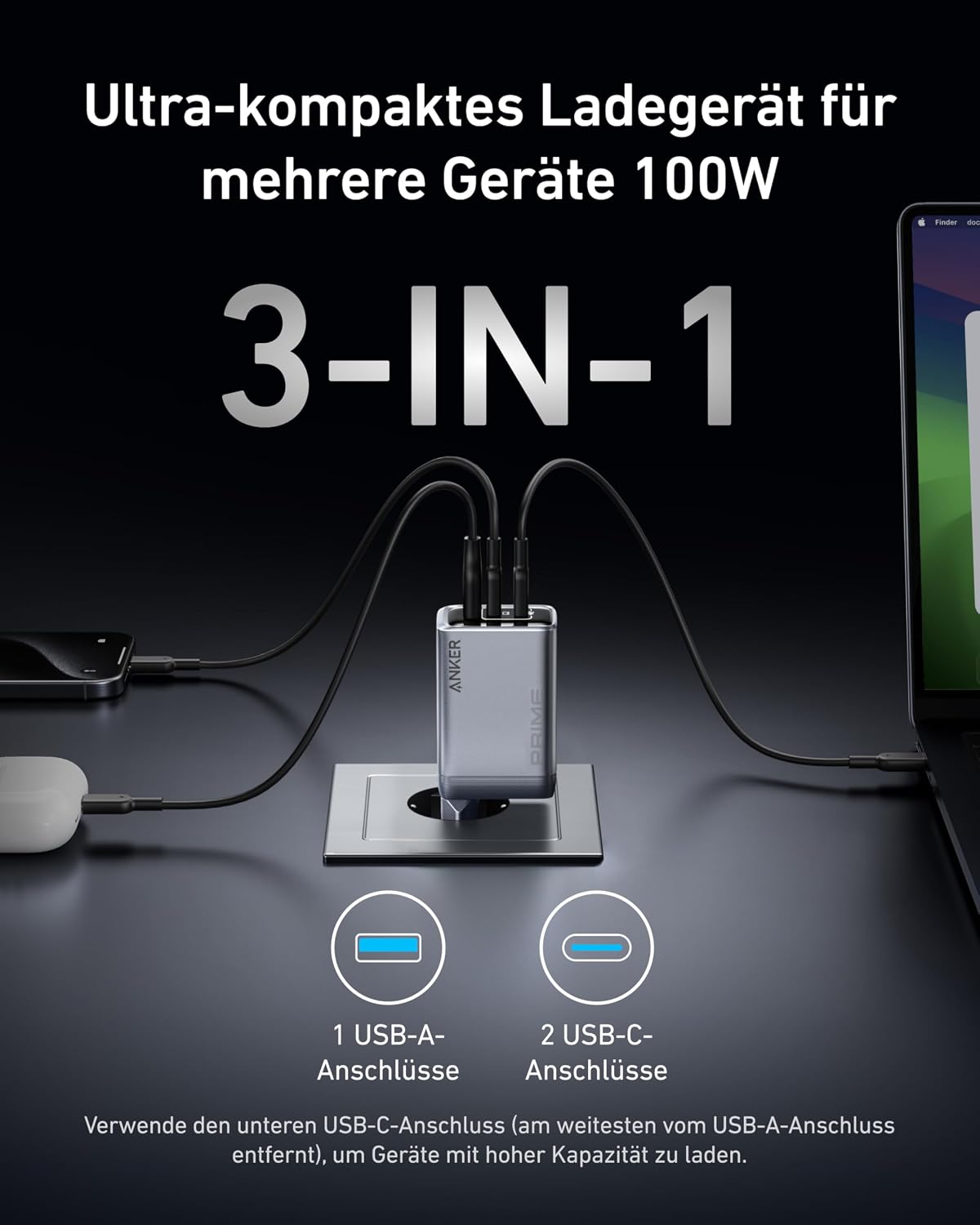 Detalle 2 de Anker Prime Ladegerät 100W