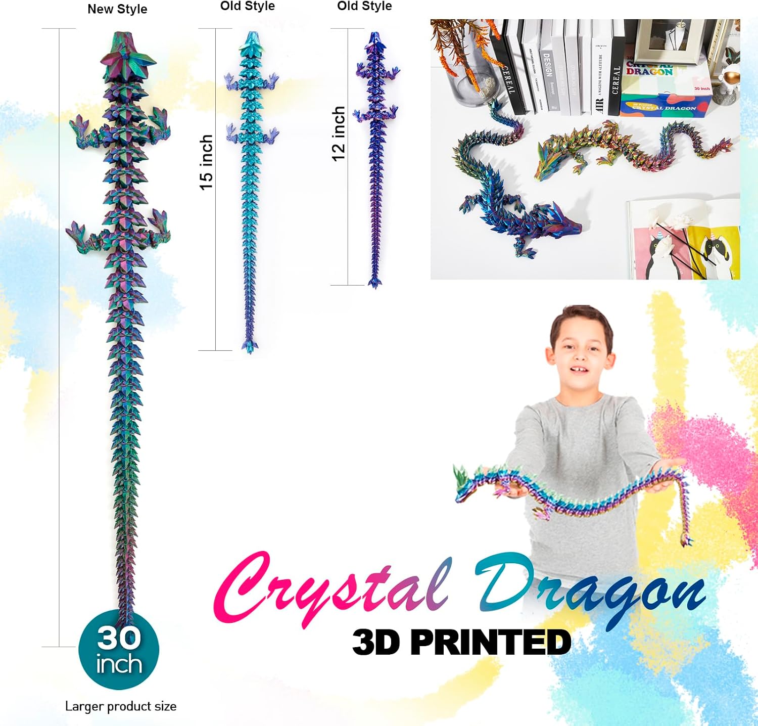 Detalle 2 de Dak Haan 3D Printed Dragon 24-inch