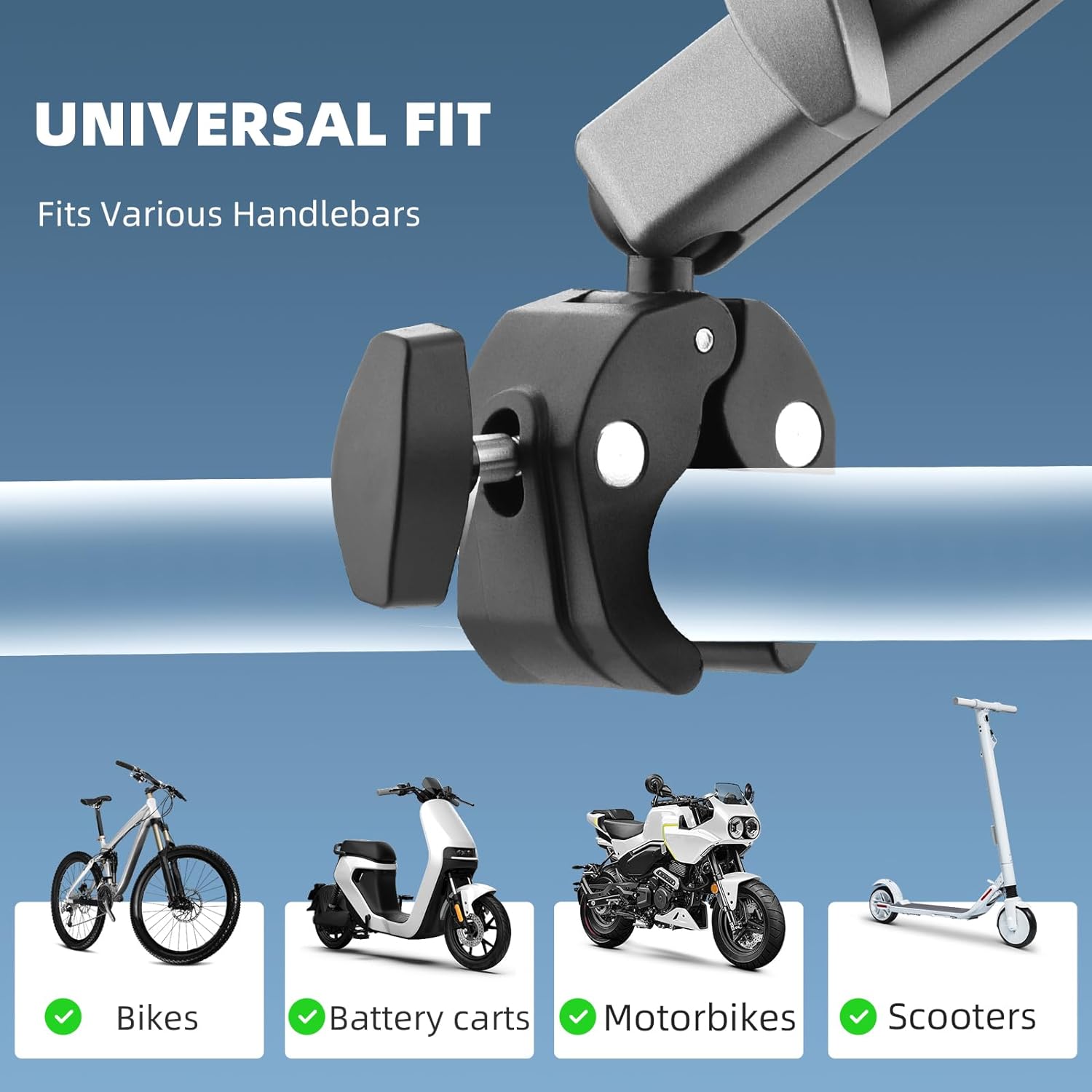 Thumbnail 2 de BRDRC Pocket 3/4 Camera Bike Mount Clamp for DJI Osmo Pocket and GoPro (with 360° rotation)