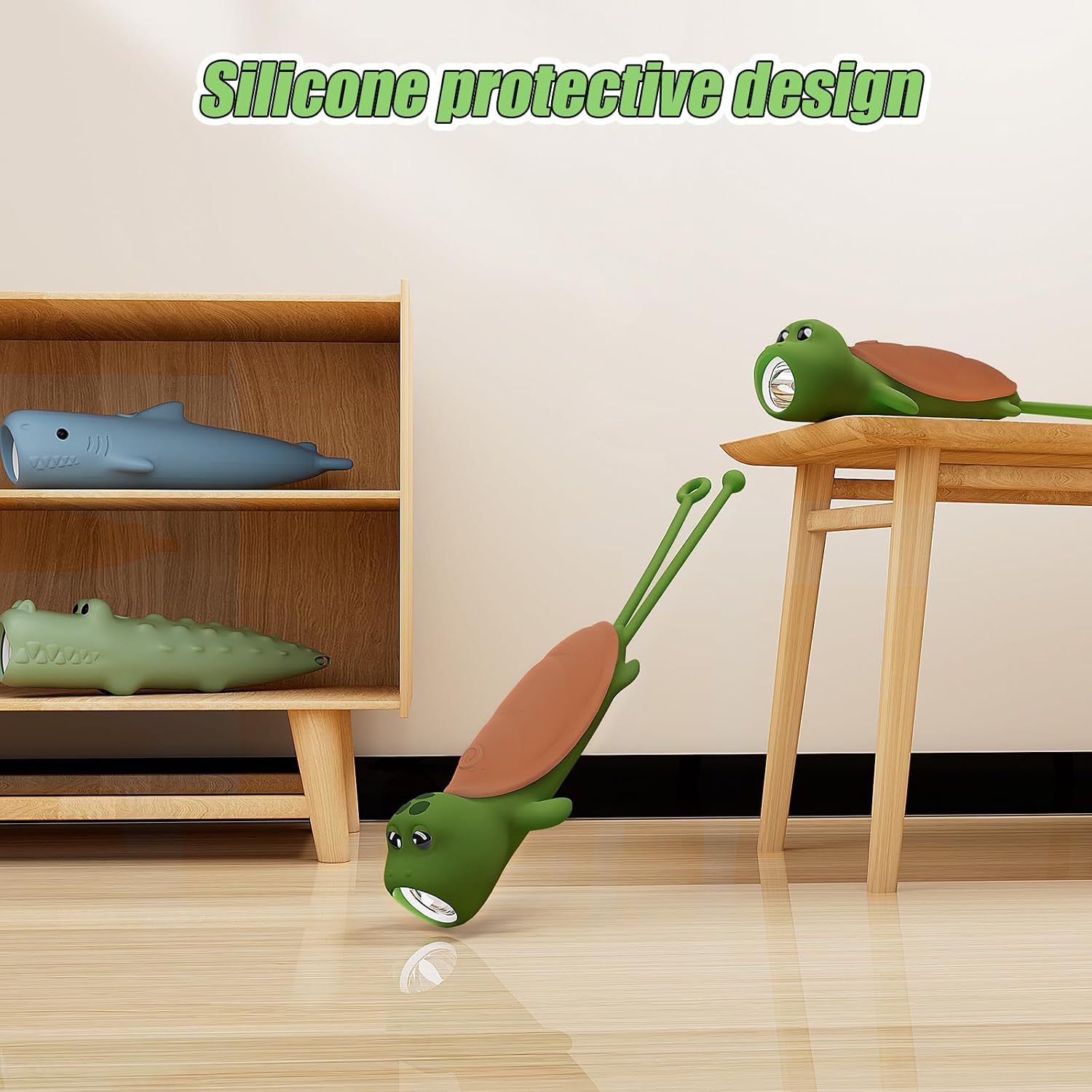 Detalle 1 de Kindertaschenlampe ZKLiLi Schildkröte 24 Std