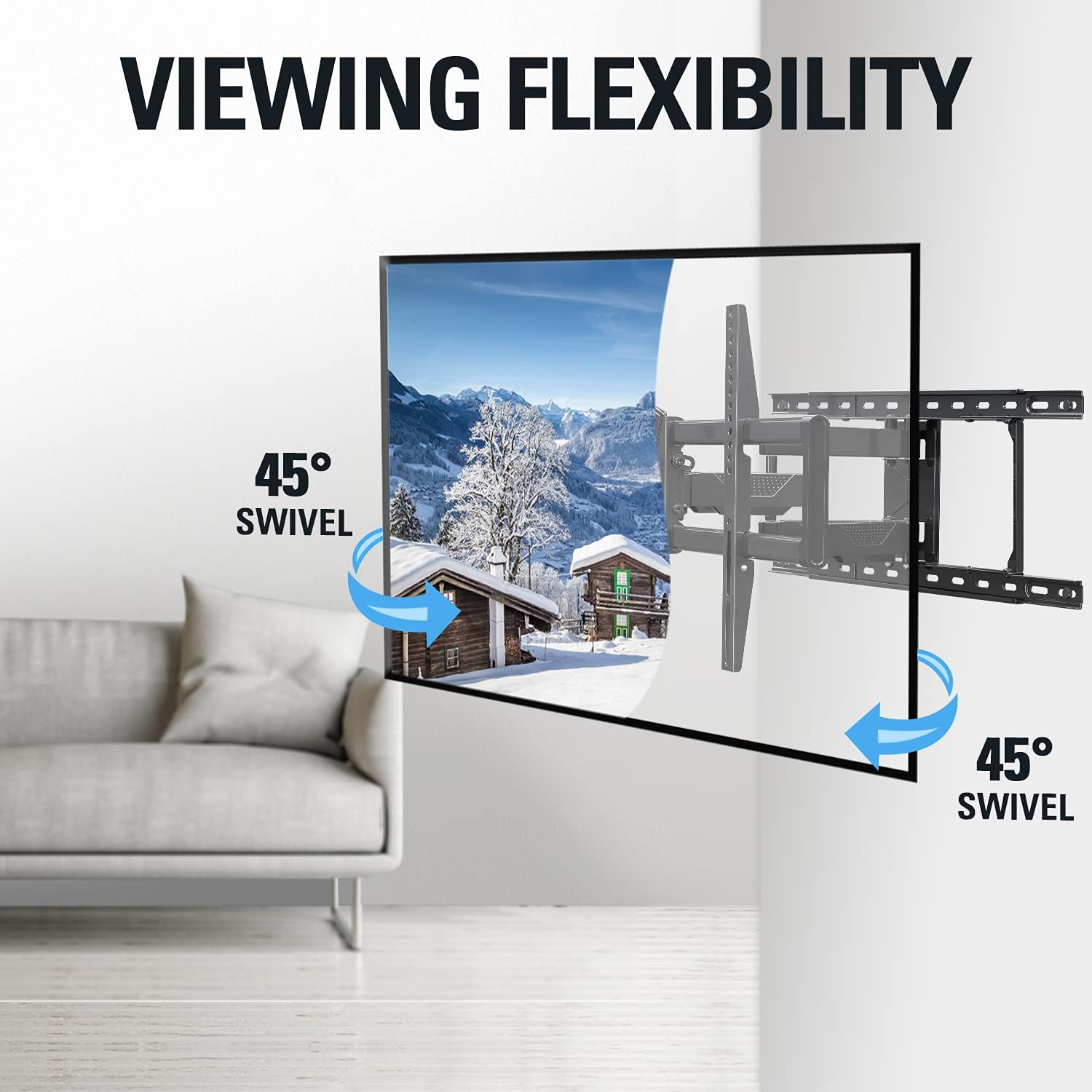 Thumbnail 4 de Mounting Dream MD2617-24K UL Listed Full Motion TV Wall Mount for 42–84 Inch TVs