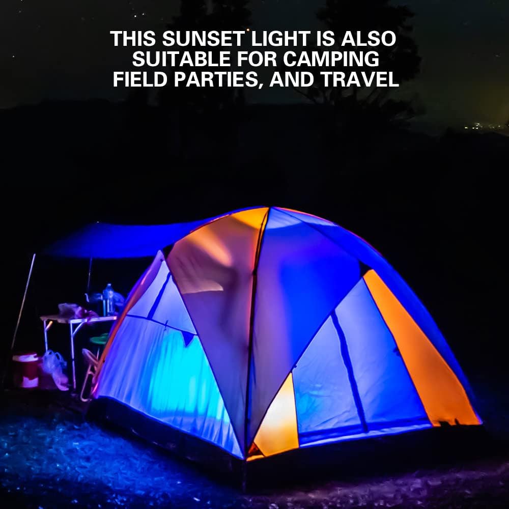 Thumbnail 6 de OSDUE Sunset Light USB-solnedgångslampa med 360° roterbart lamphuvud
