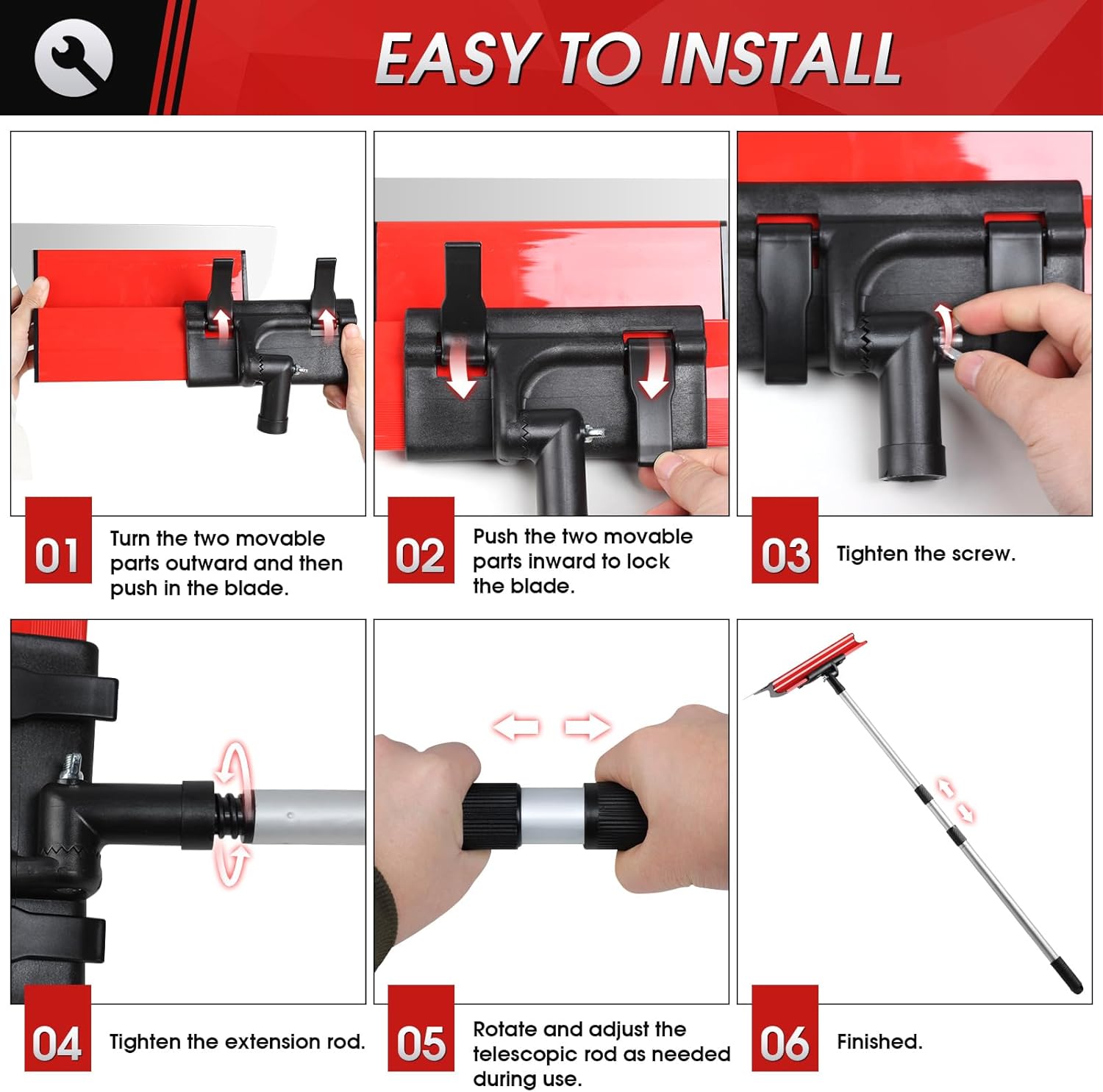 Thumbnail 2 de suokoun Spatole per stucco kit in acciaio inox (250 mm + 400 mm + 600 mm) con maniglia estensione