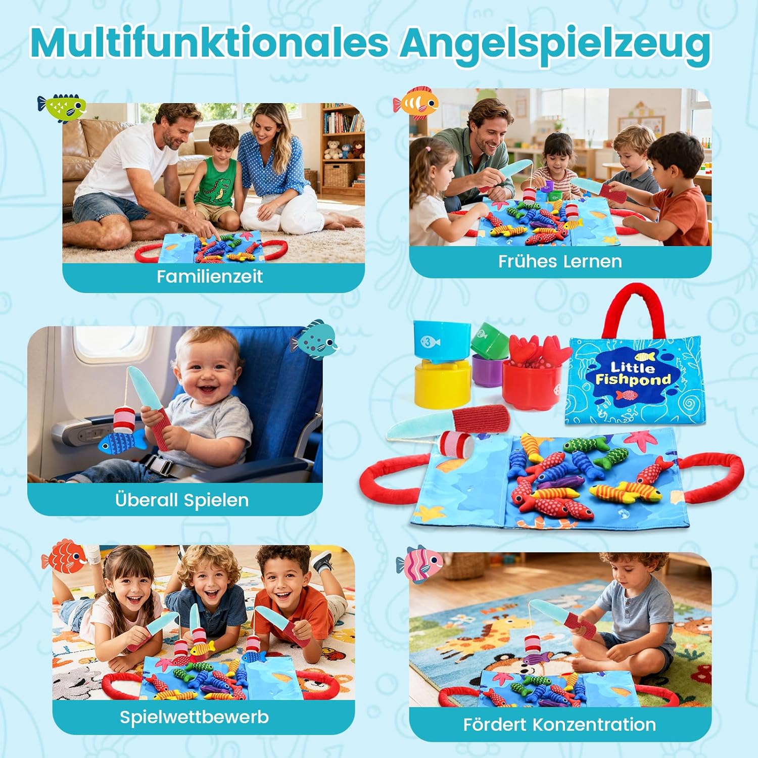 Thumbnail 6 de DQMOON Montessori Stoff-Angelspiel zum Sortieren für Kinder ab 6 bis 12 Monaten (1–2 Jahre)