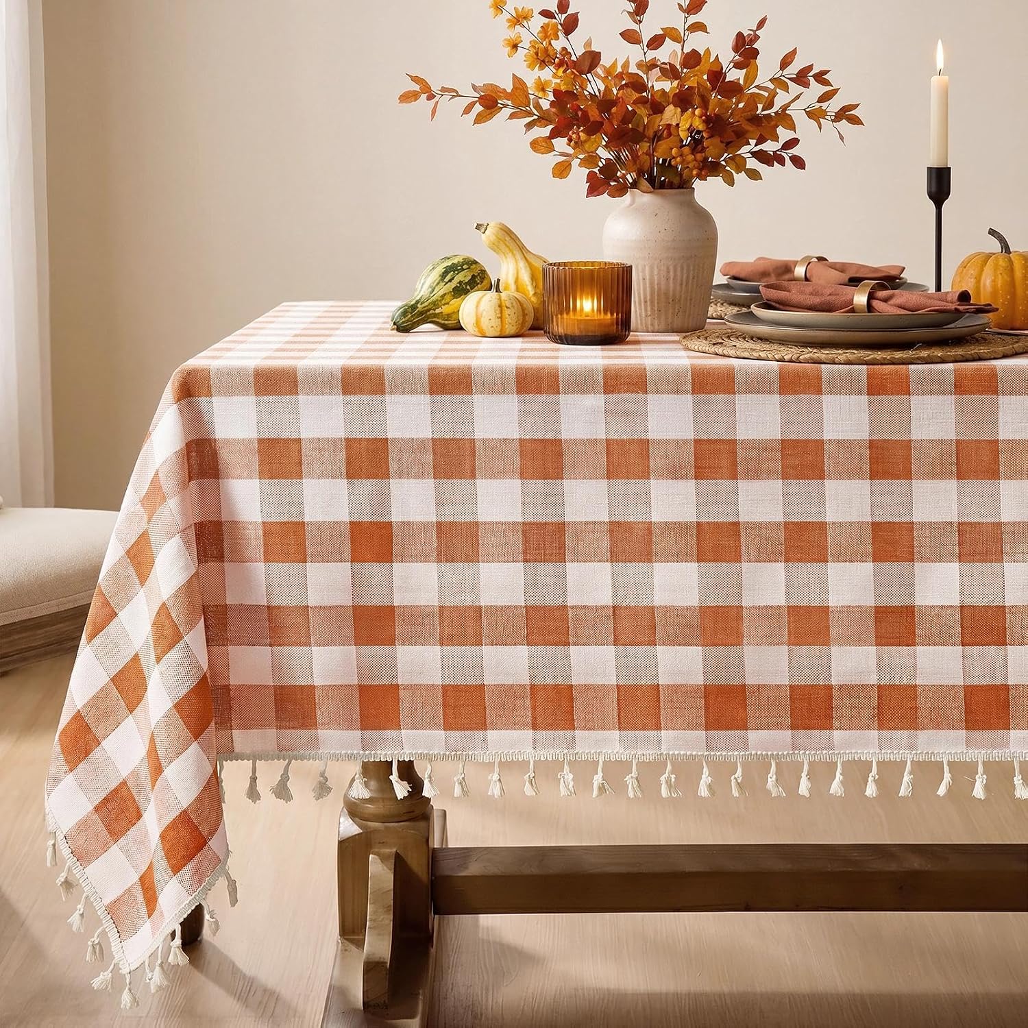 Detalle de Softalker Gingham Tablecloth 55" x 84