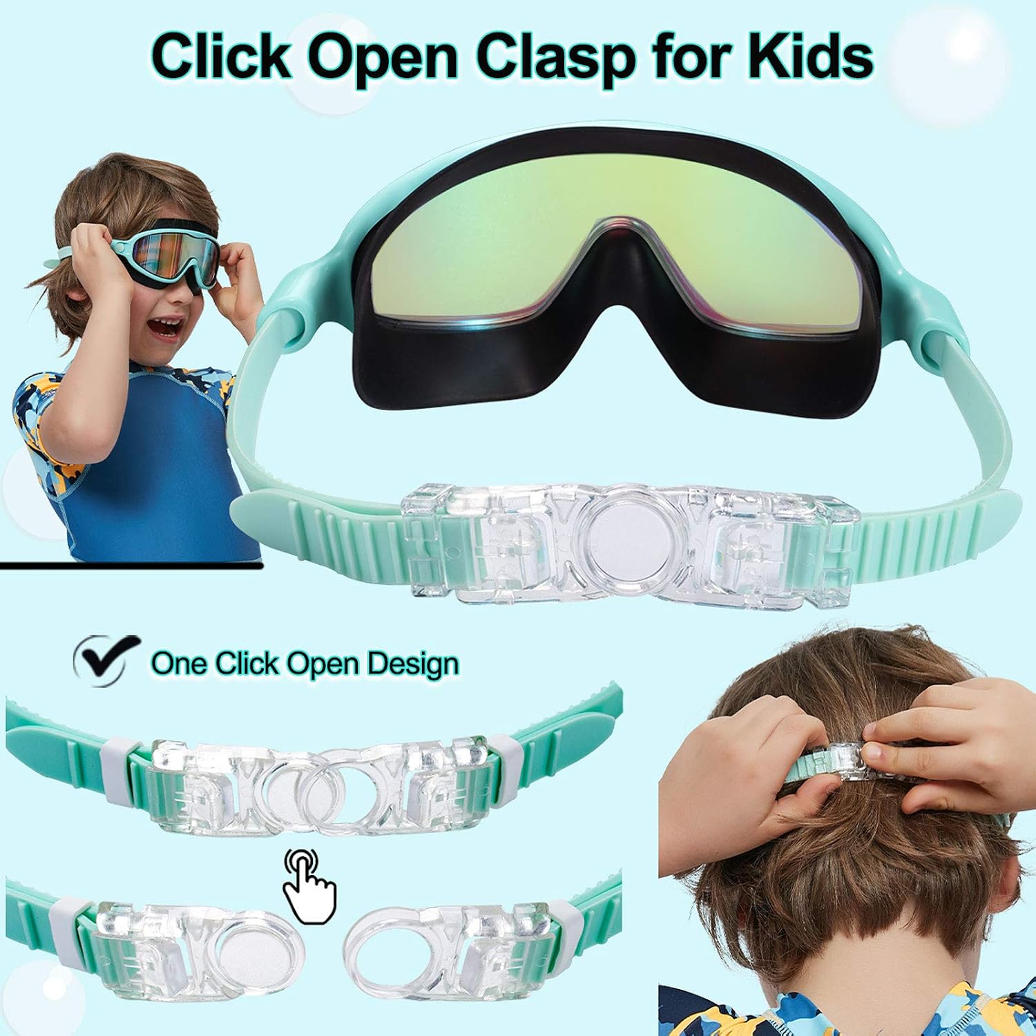Detalle 2 de Seago Swim Goggles 2 Pack, Anti-Fog UV 3-14