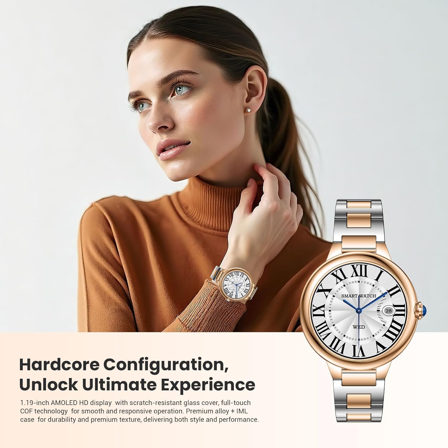 Detalle 2 de 2026 Upgrade Smart Watch for Women 1.19" AI Fitness Tracker