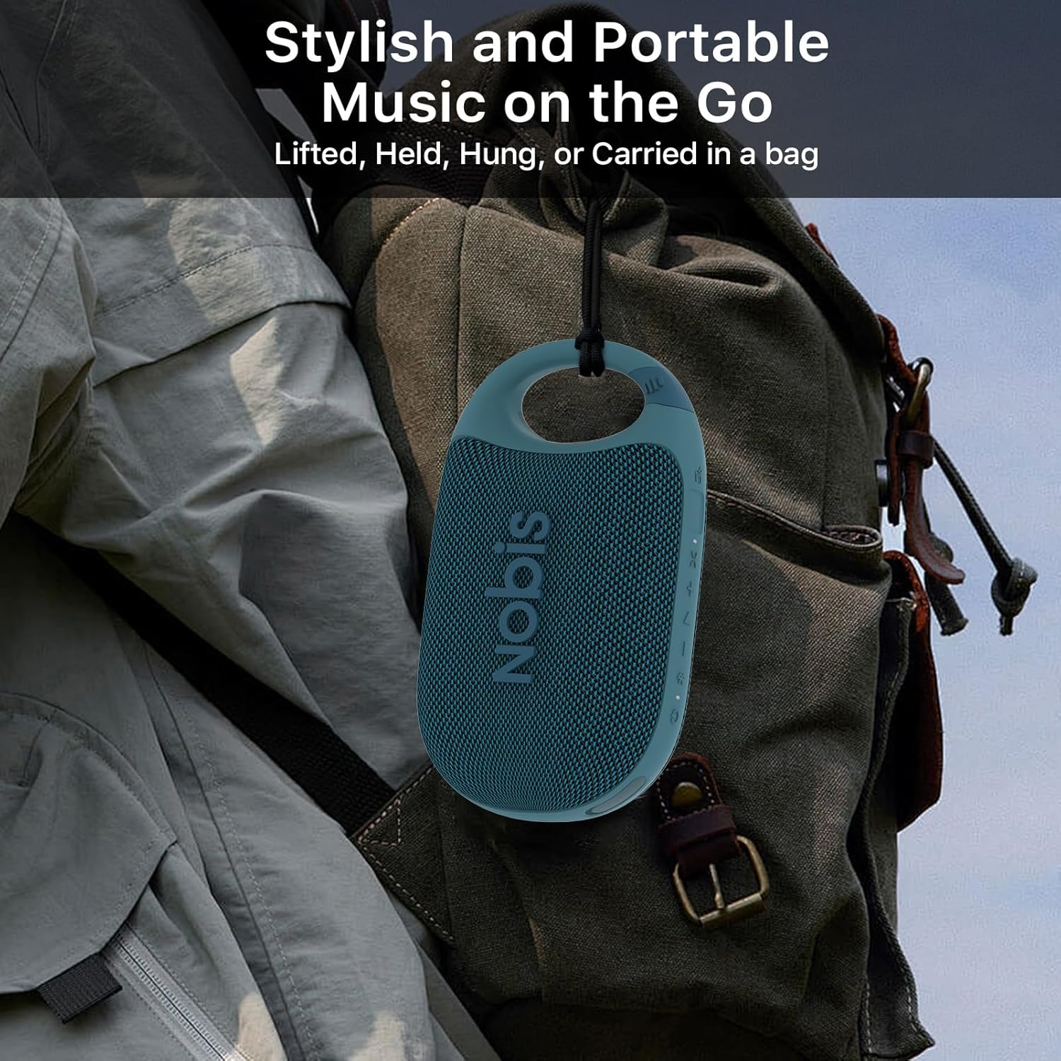 Thumbnail 1 de NOBIS Clip N1: Portable Bluetooth Speaker with App, Beat Mode and IP68 Protection