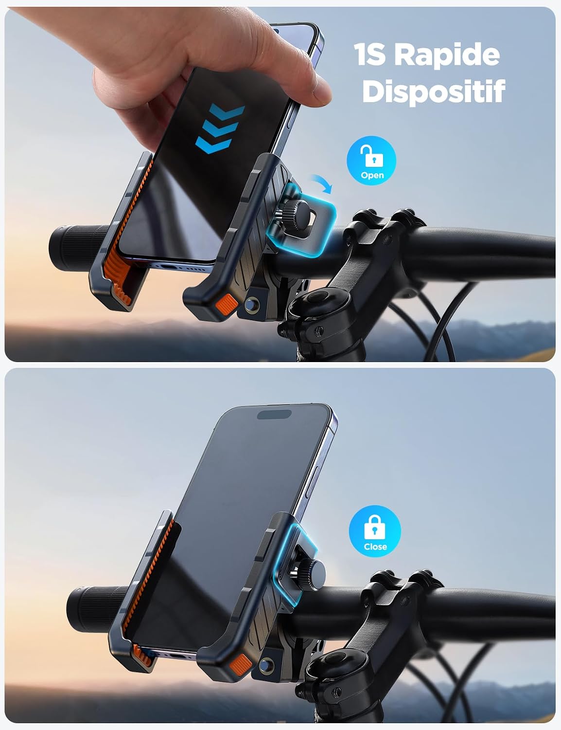 Detalle 2 de JOYROOM Support guidon anti-vibration 360°