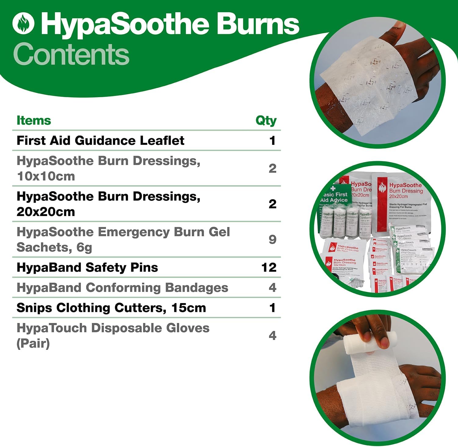 Thumbnail 1 de Safety First Aid Group HypaSoothe Burns Kit Refill, Large 🩹