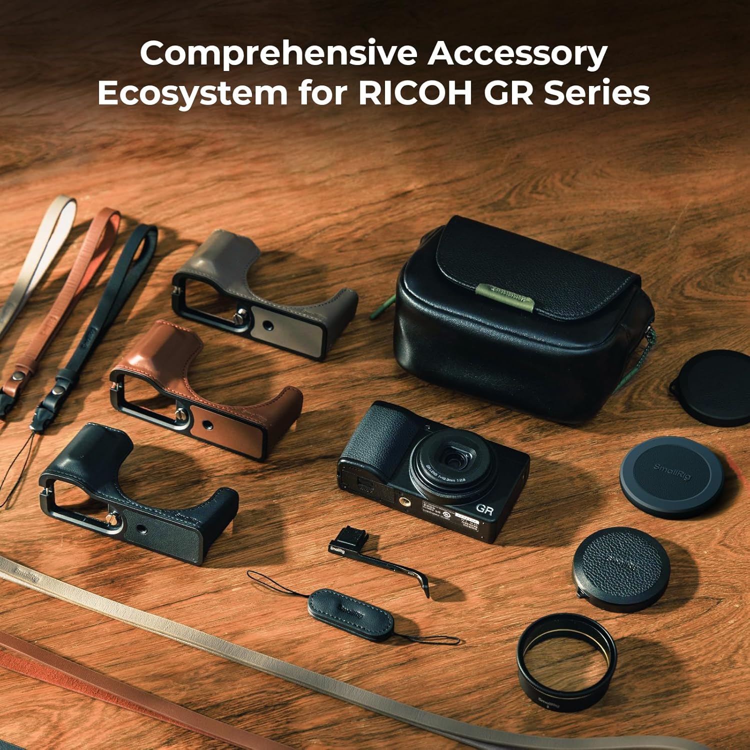 Thumbnail 5 de SmallRig 5682: Dragonne à dégagement rapide pour Ricoh GR, Sony ZV-1, Canon G7 X Mark III et coques iPhone 17 – cuir gris