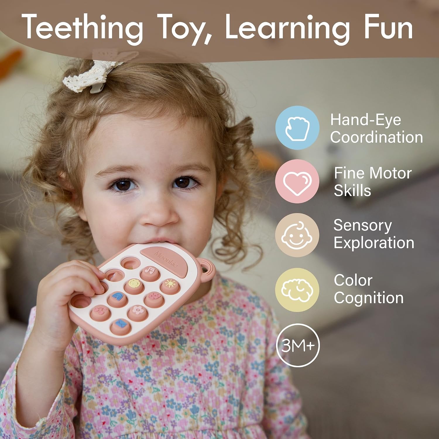 Detalle 2 de Moonkie Silicone Press Phone Teether
