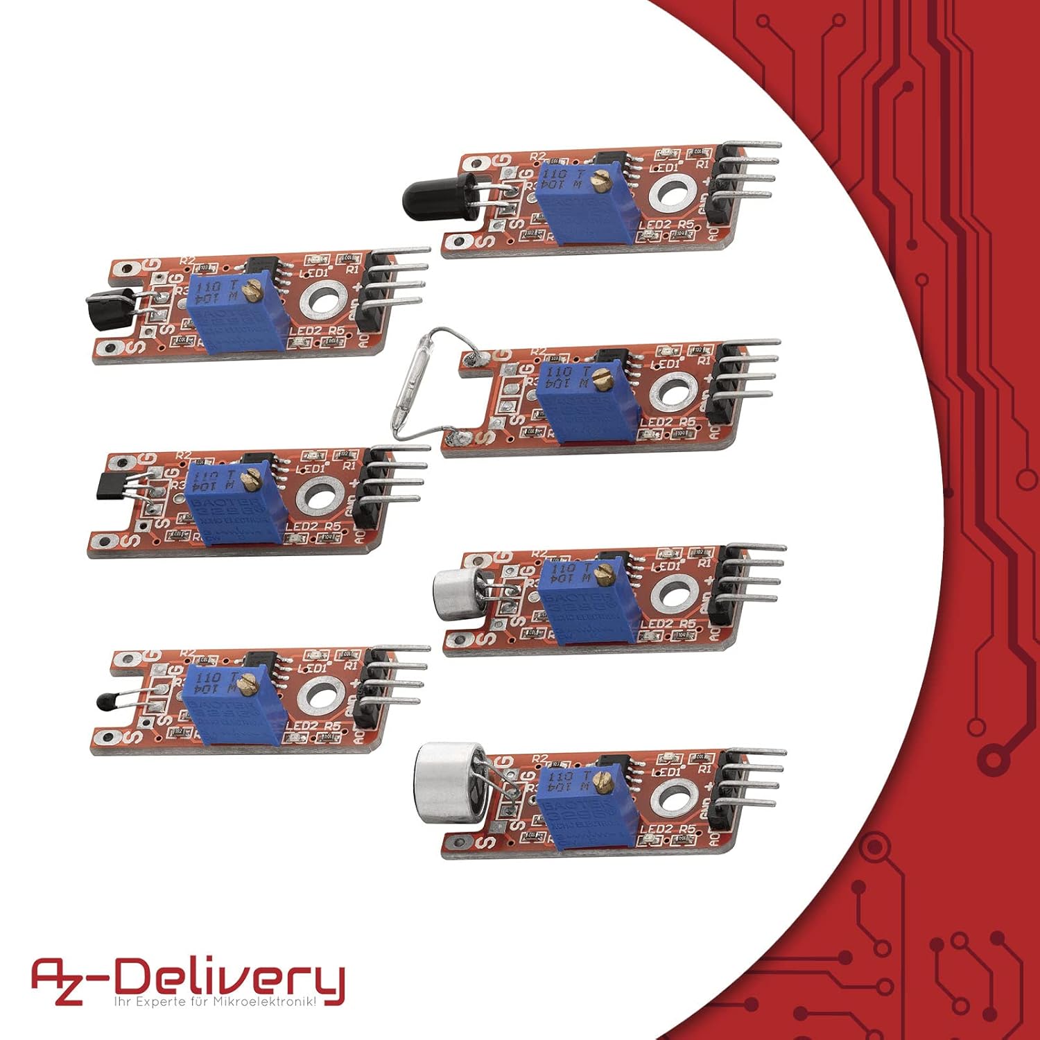 Thumbnail 4 de AZDelivery kit 35 sensor “35 in 1” per Arduino con moduli ed e-book incluso