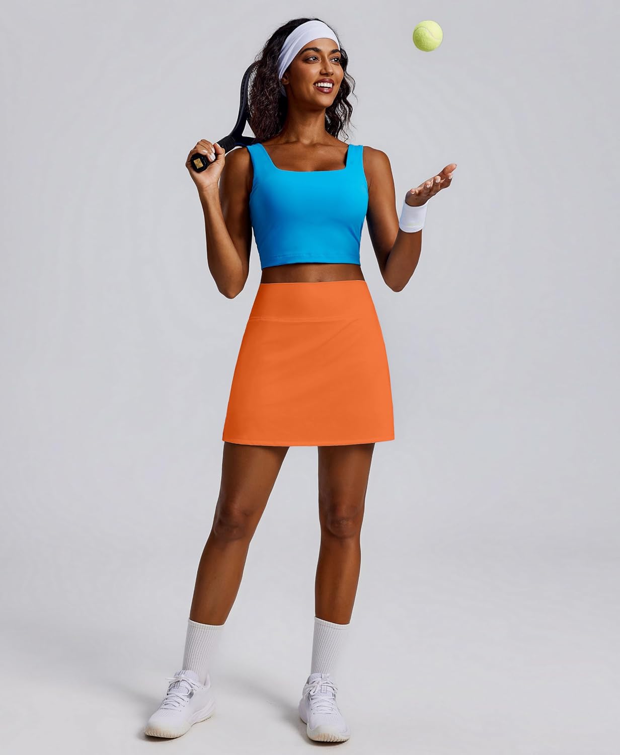 Detalle de PINSPARK Women’s High Waisted Golf Skirt with 2 Pockets and UPF 50+
